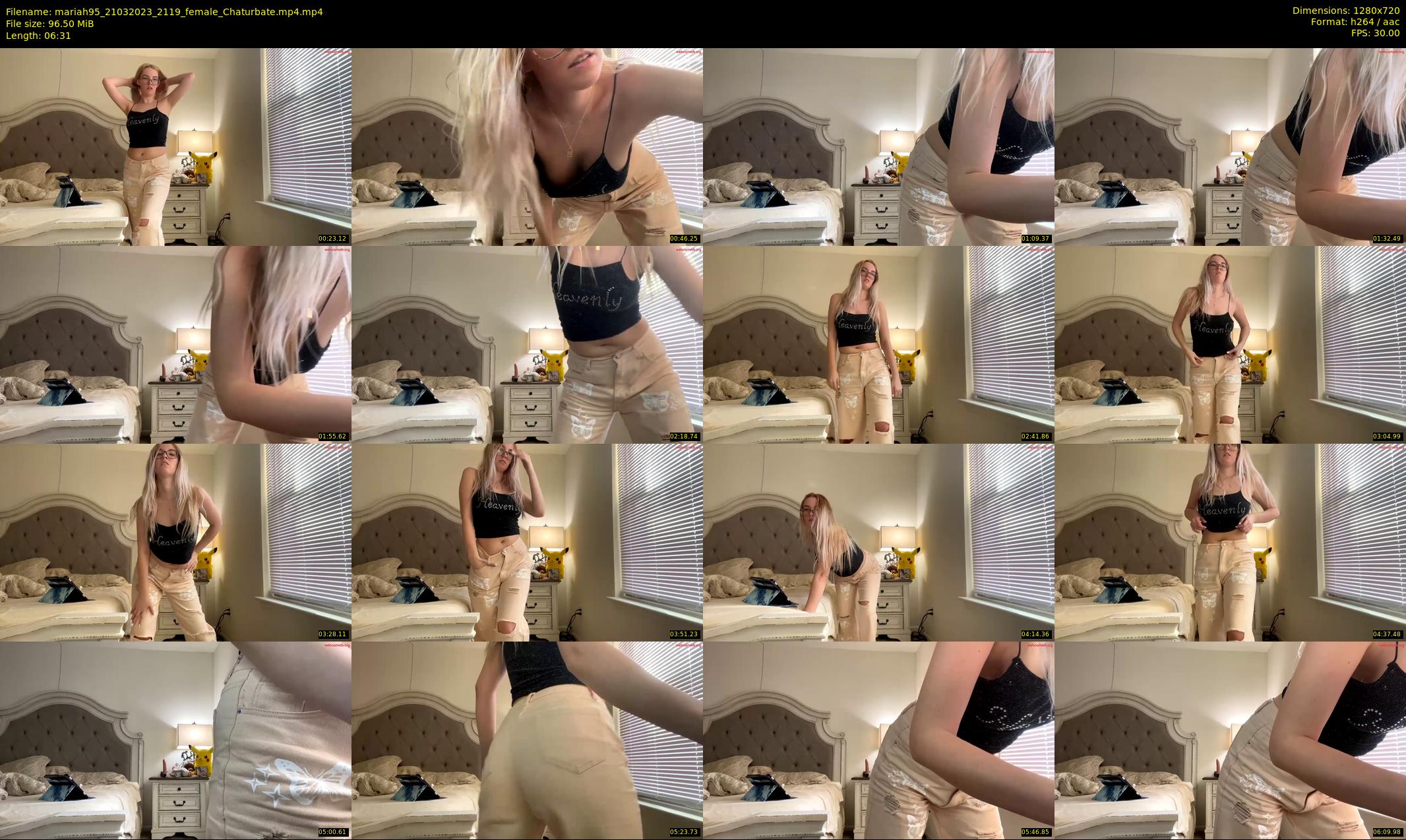mariah95 — 7 minute Chaturbate female cam show recording, 720p, Mar 21, 2023