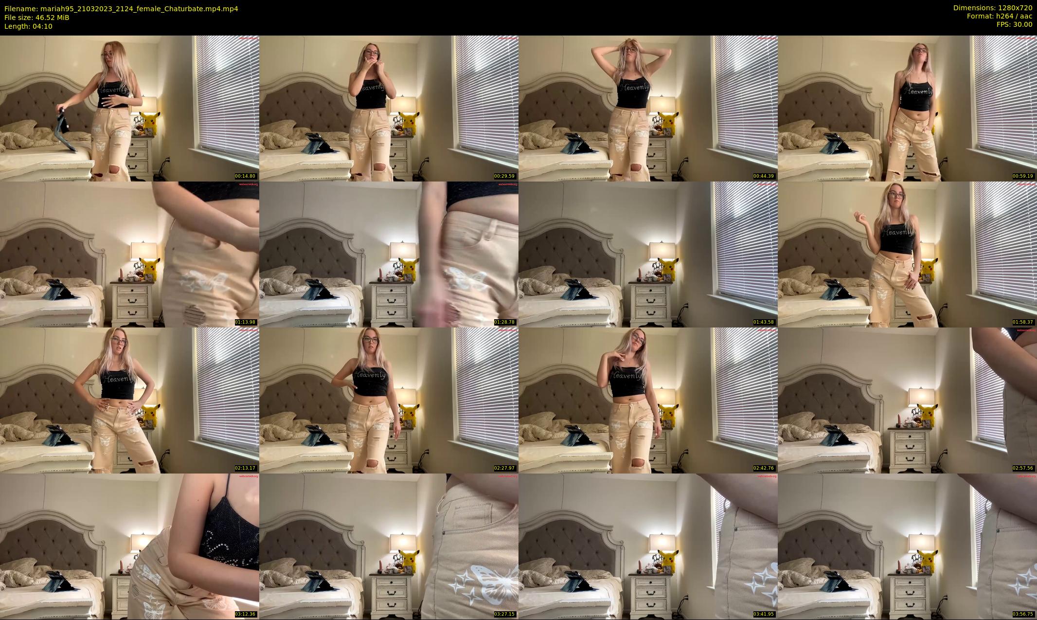 mariah95 — 5 minute Chaturbate female cam show recording, 720p, Mar 21, 2023