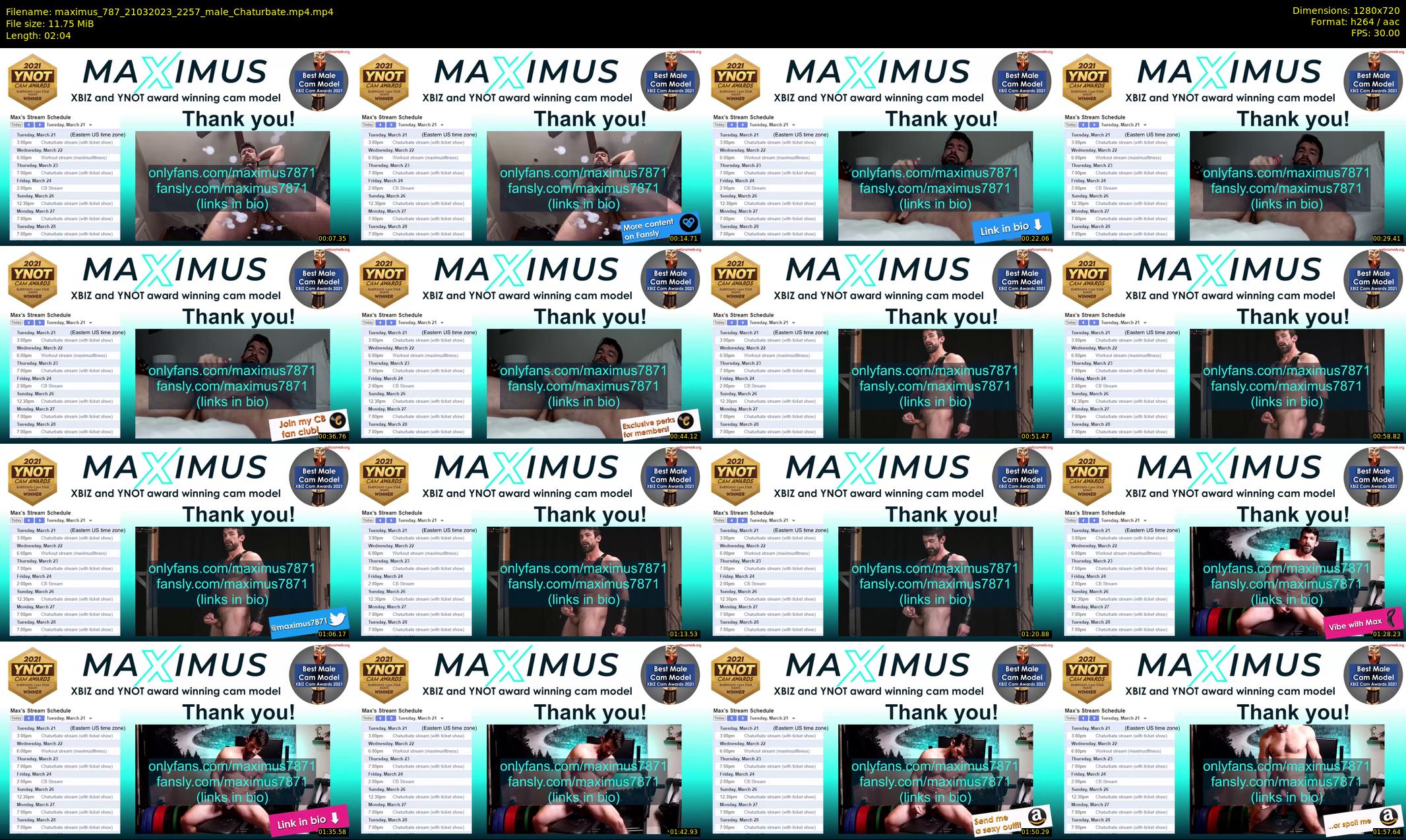 maximus_787 — 3 minute Chaturbate male cam show recording, 720p, Mar 21, 2023