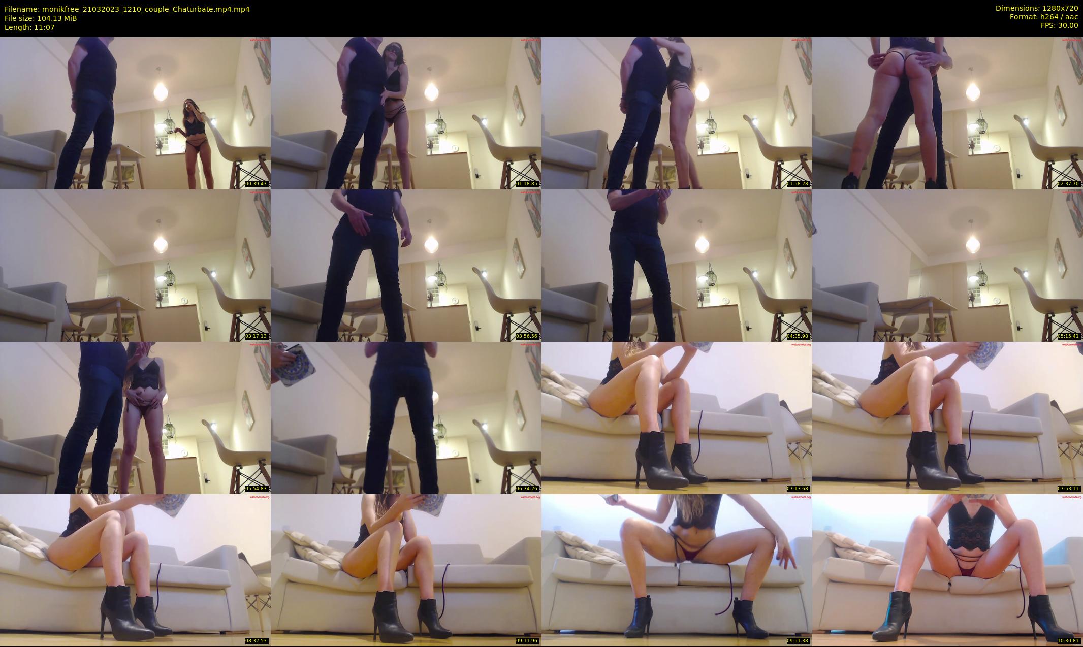 monikfree — 12 minute Chaturbate couple cam show recording, 720p, Mar 21, 2023