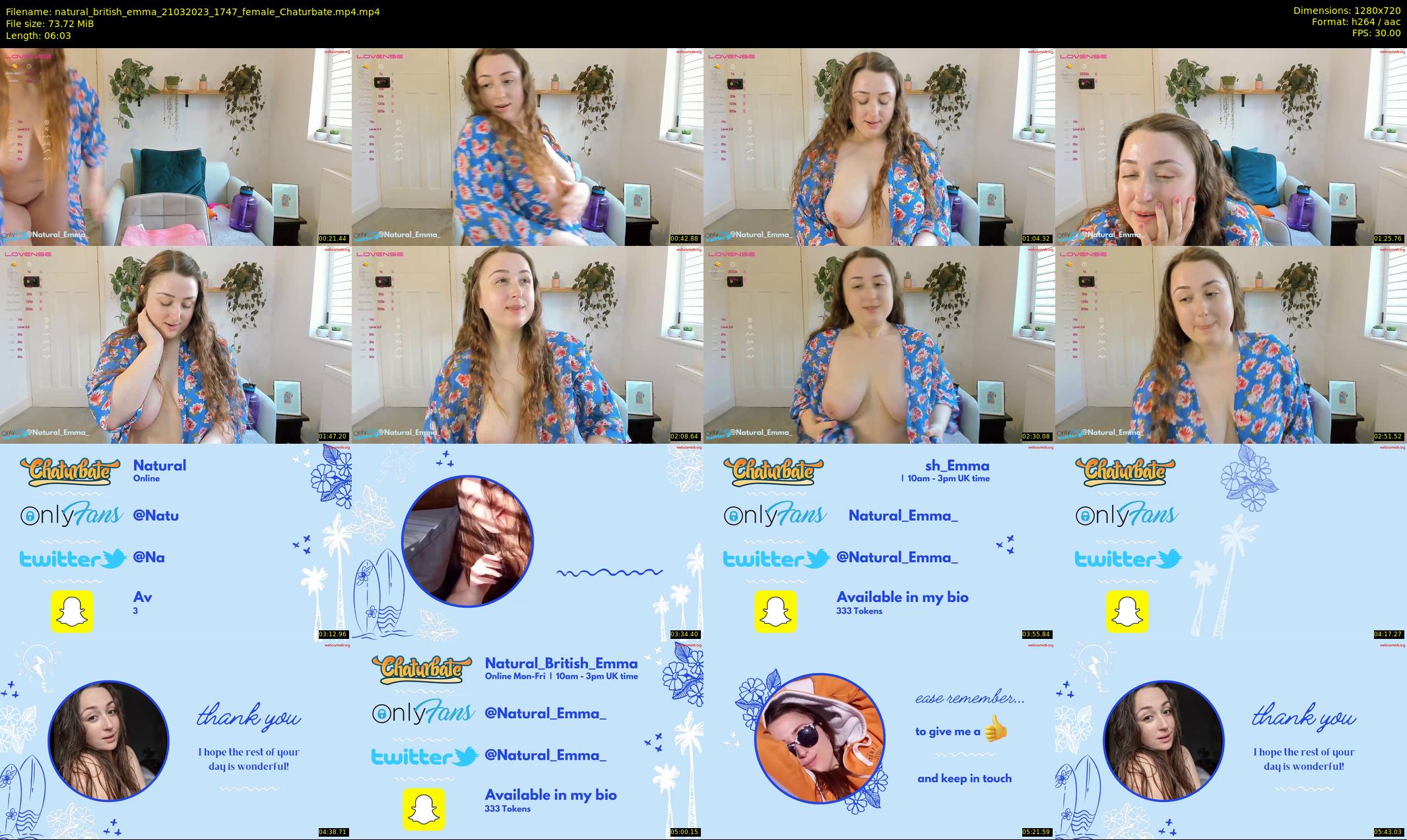 natural_british_emma — 7 minute Chaturbate female cam show recording, 720p, Mar 21, 2023