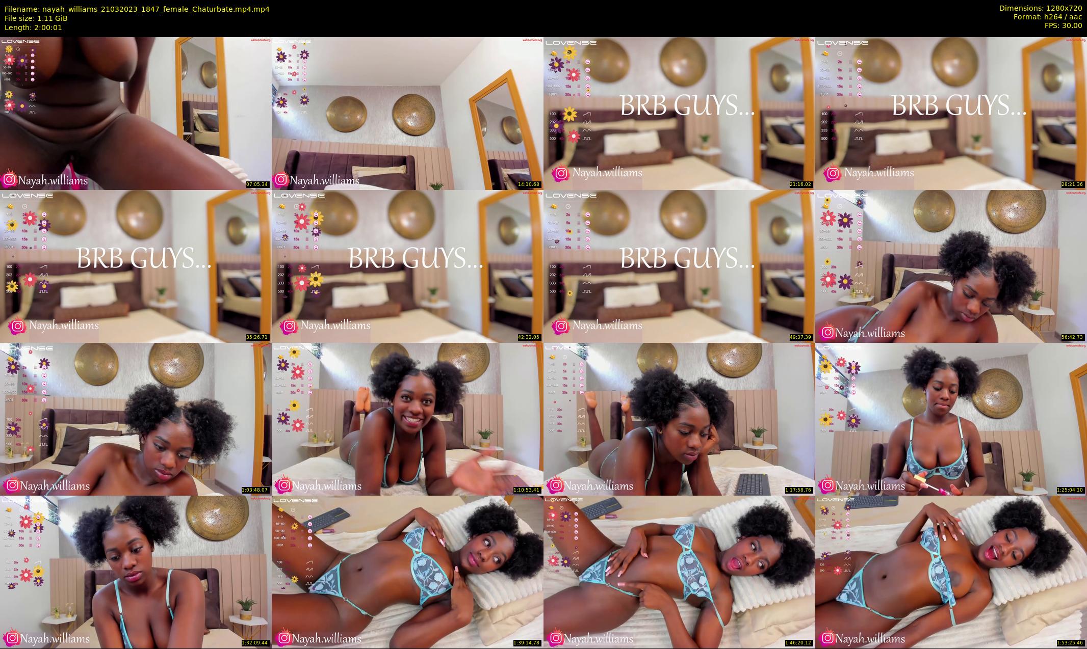 nayah_williams — 121 minute Chaturbate female cam show recording, 720p, Mar 21, 2023