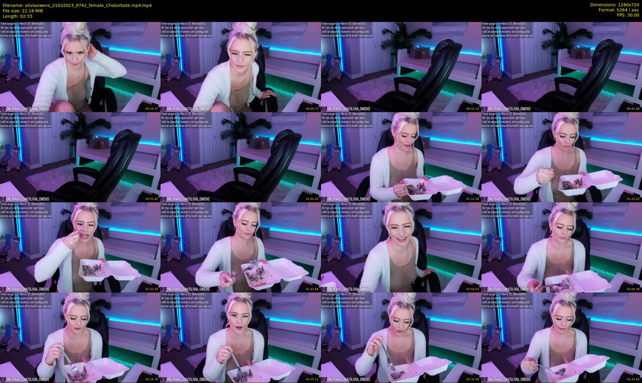 oliviaowens — 3 minute Chaturbate female cam show recording, 720p, Mar 21, 2023
