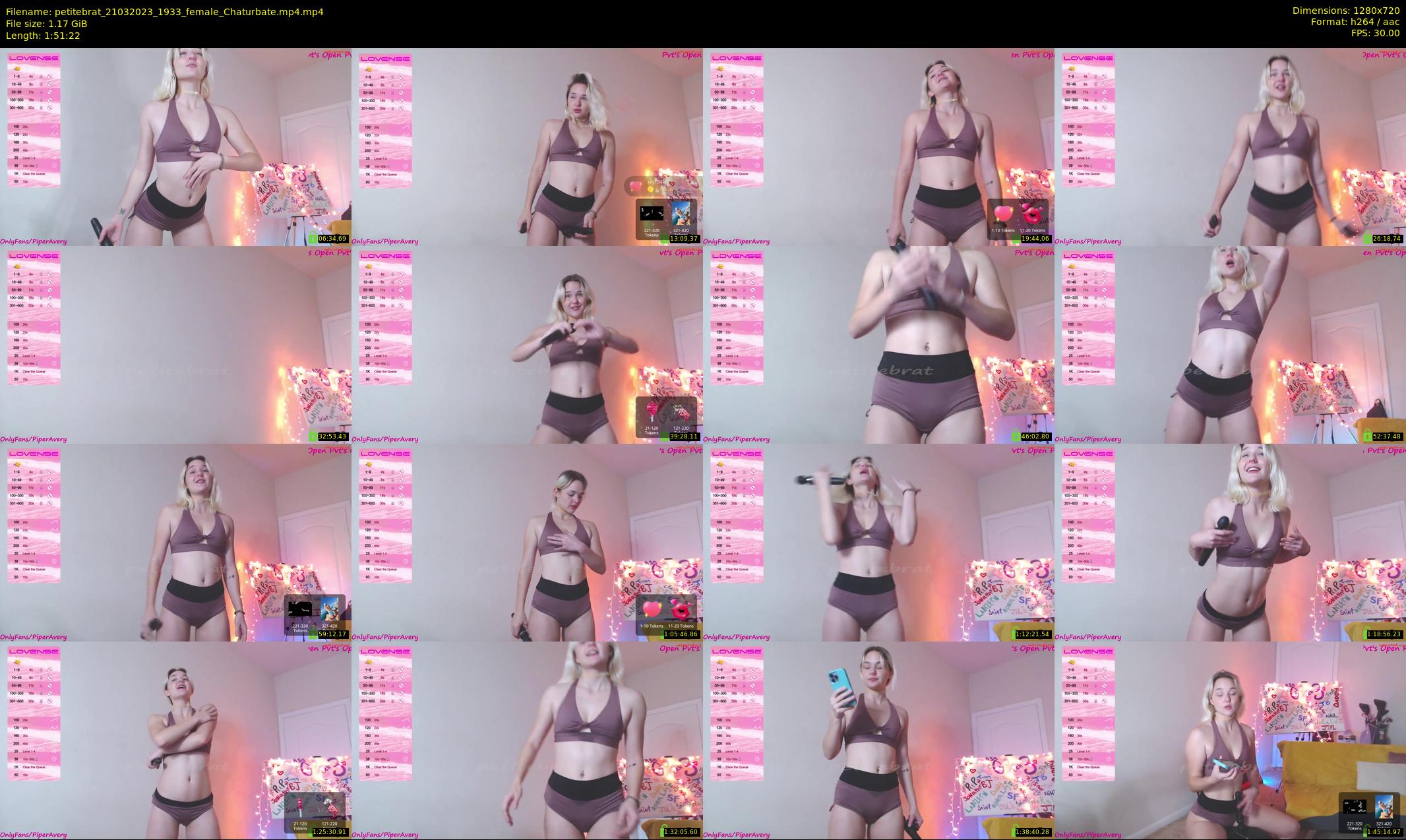 petitebrat — 112 minute Chaturbate female cam show recording, 720p, Mar 21, 2023