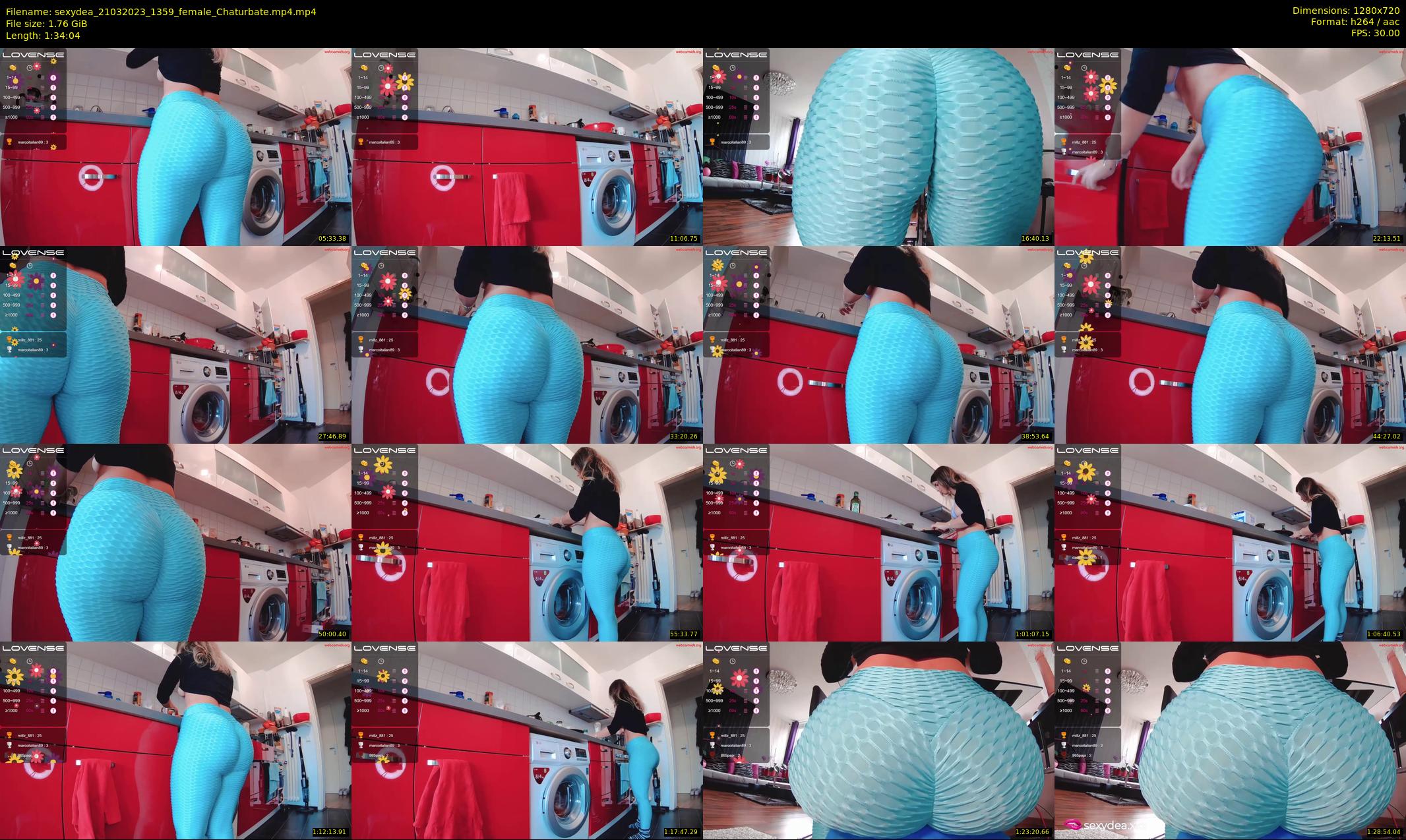sexydea — 95 minute Chaturbate female cam show recording, 720p, Mar 21, 2023