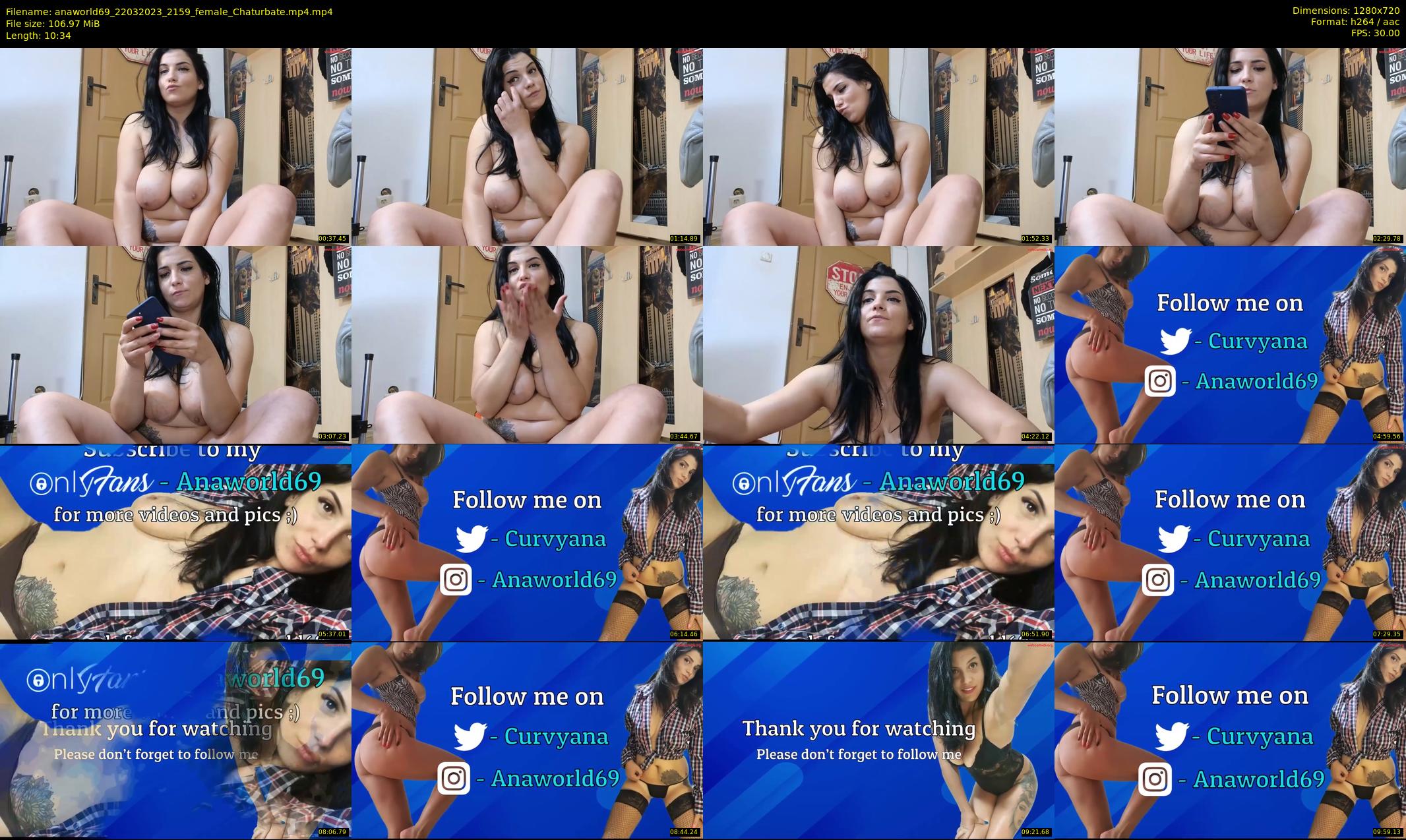 anaworld69 — 11 minute Chaturbate female cam show recording, 720p, Mar 22, 2023