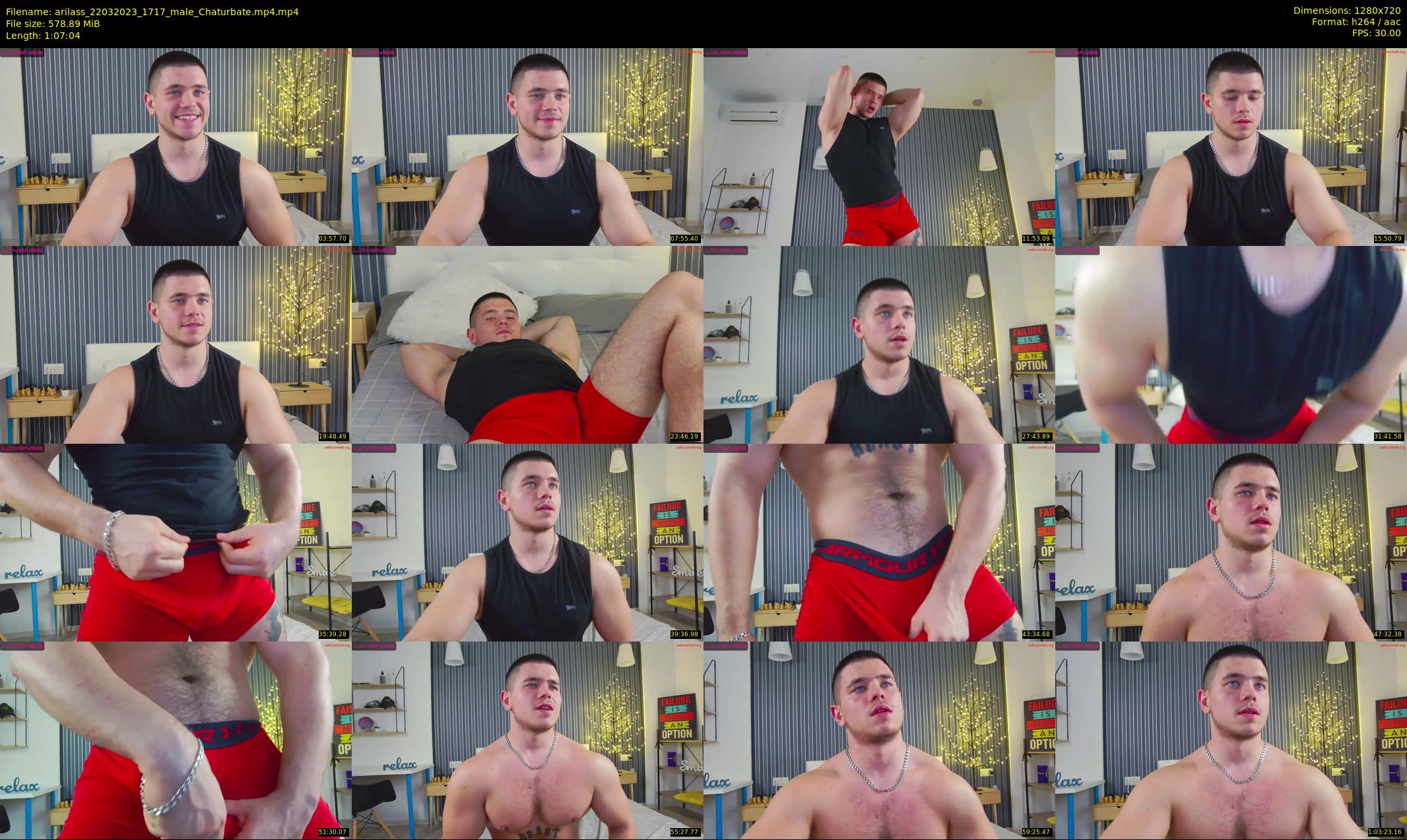arilass — 68 minute Chaturbate male cam show recording, 720p, Mar 22, 2023