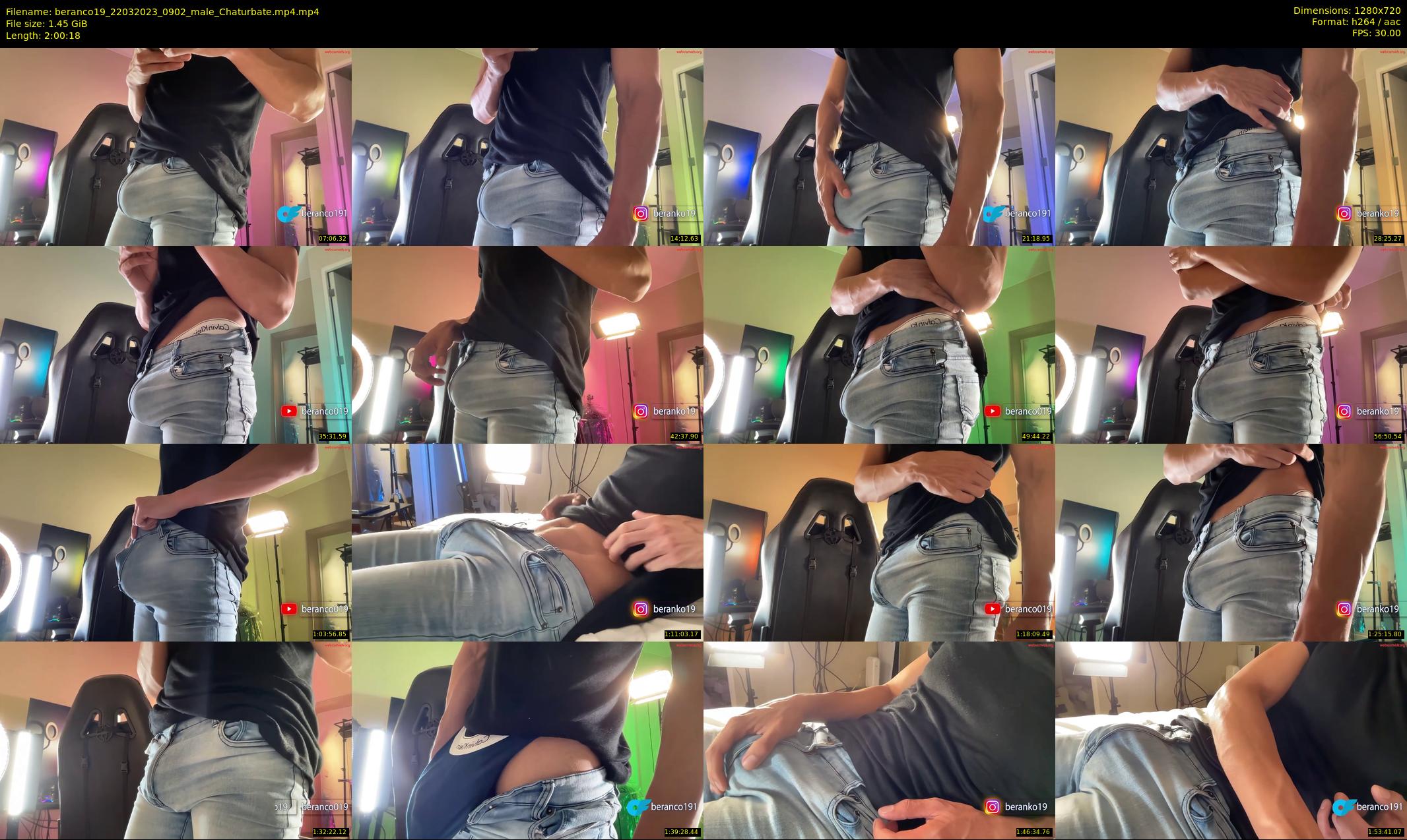 beranco19 — 121 minute Chaturbate male cam show recording, 720p, Mar 22, 2023