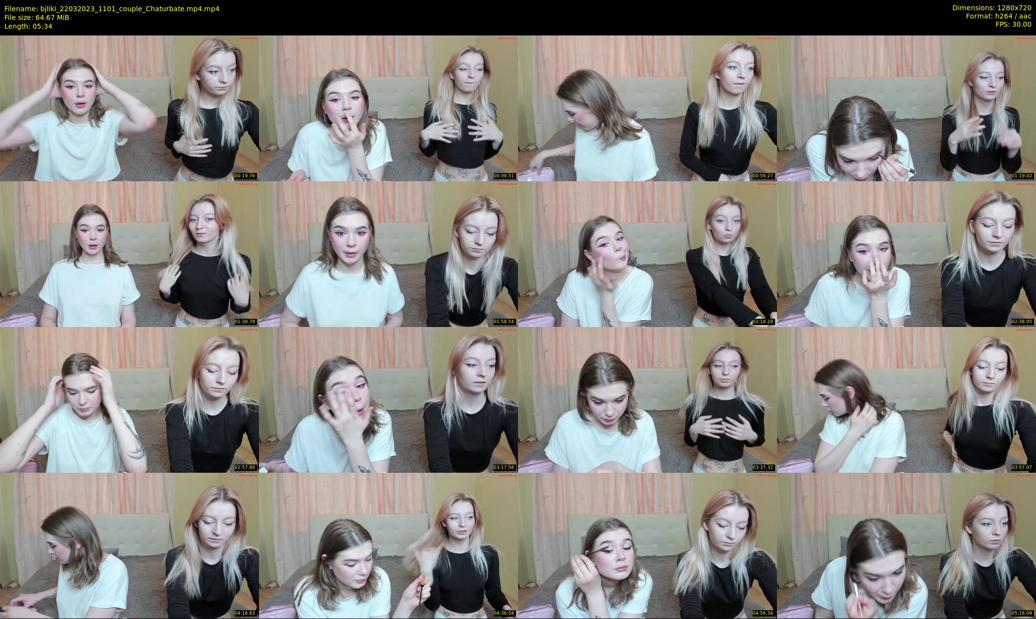 bjliki — 6 minute Chaturbate couple cam show recording, 720p, Mar 22, 2023