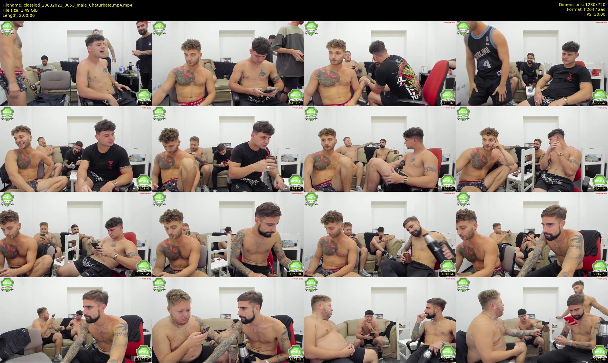 classied — 121 minute Chaturbate male cam show recording, 720p, Mar 23, 2023