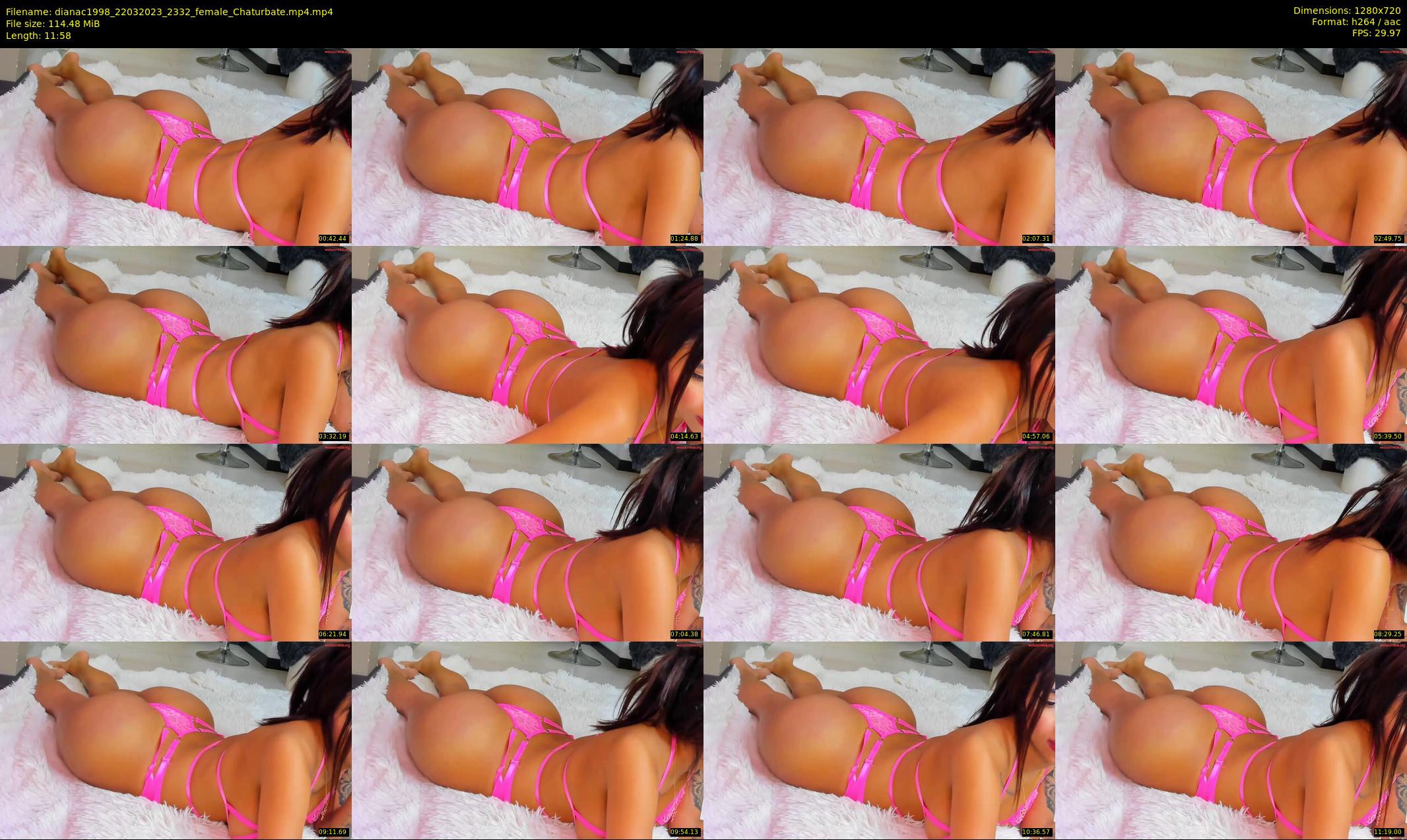dianac1998 — 12 minute Chaturbate female cam show recording, 720p, Mar 22, 2023