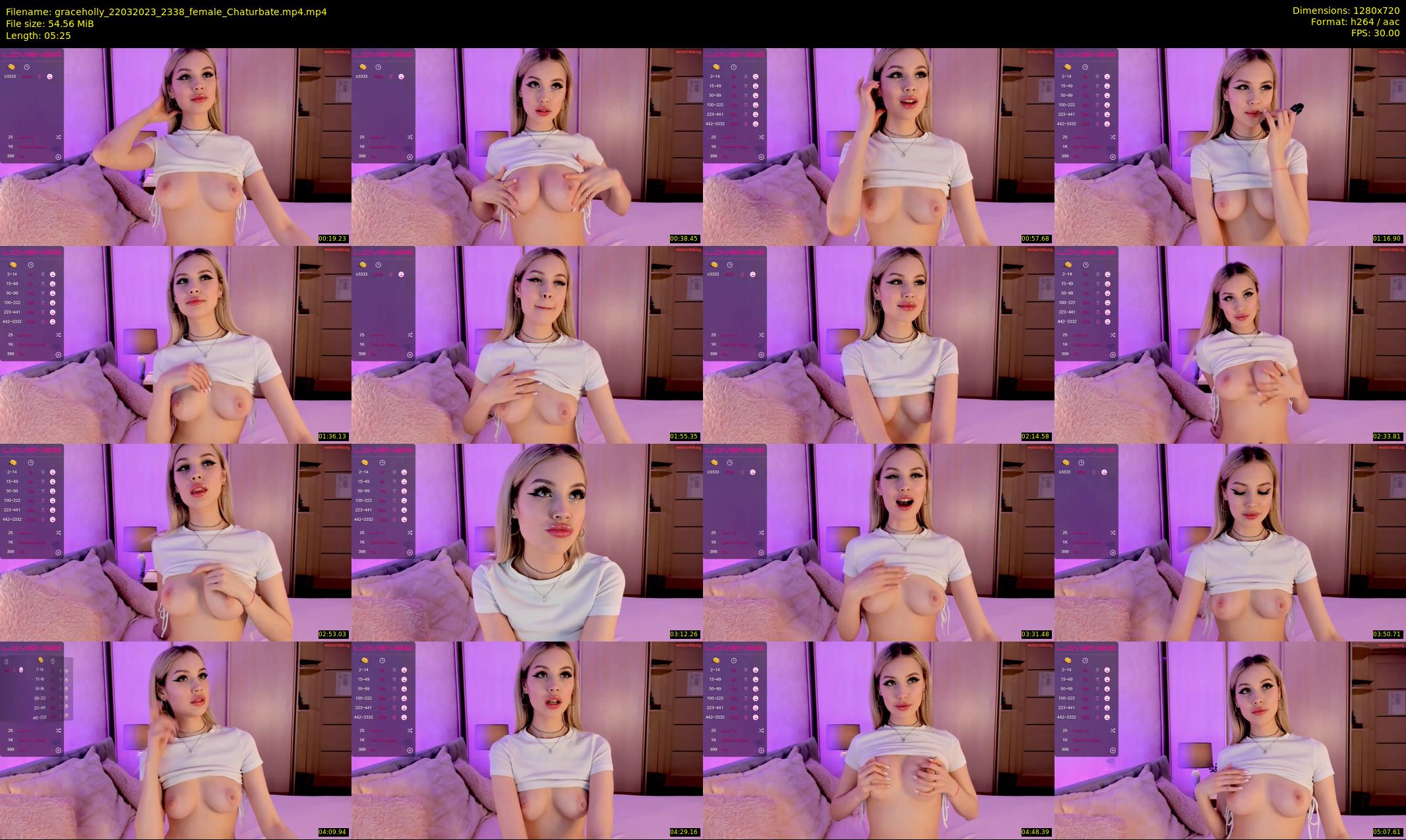 graceholly — 6 minute Chaturbate female cam show recording, 720p, Mar 22, 2023