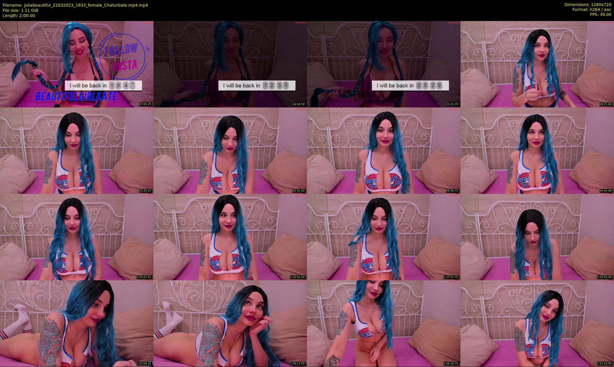 juliabeautiful — 120 minute Chaturbate female cam show recording, 720p, Mar 22, 2023