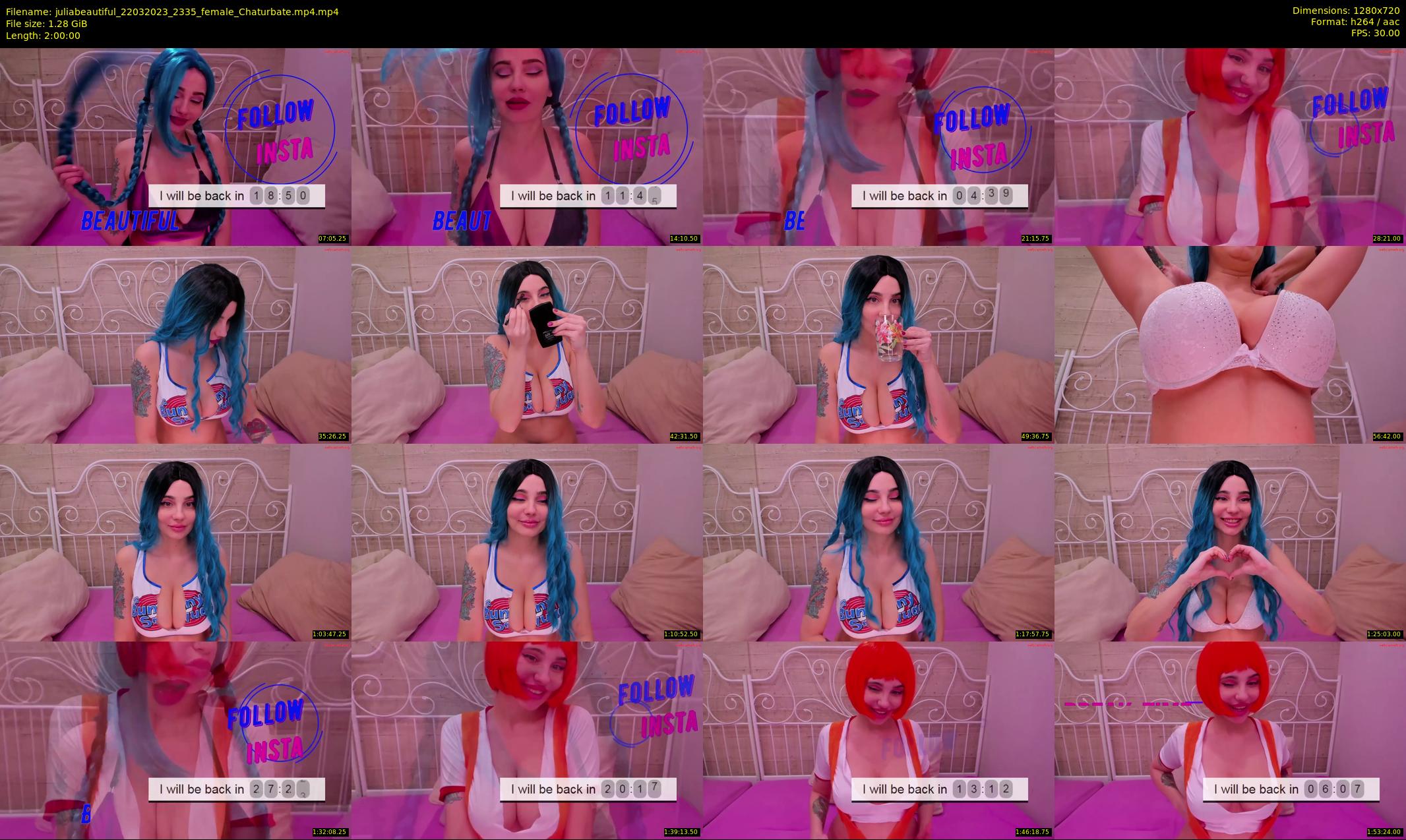 juliabeautiful — 120 minute Chaturbate female cam show recording, 720p, Mar 22, 2023