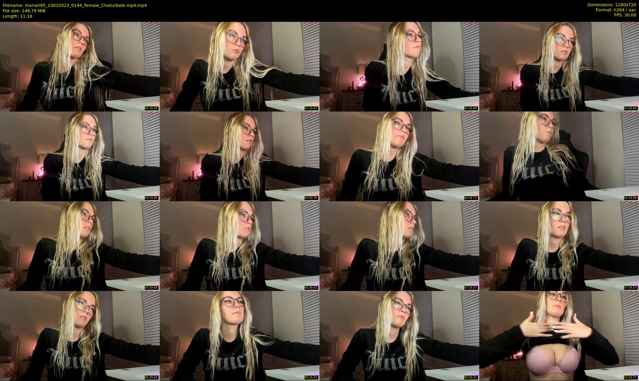mariah95 — 12 minute Chaturbate female cam show recording, 720p, Mar 23, 2023