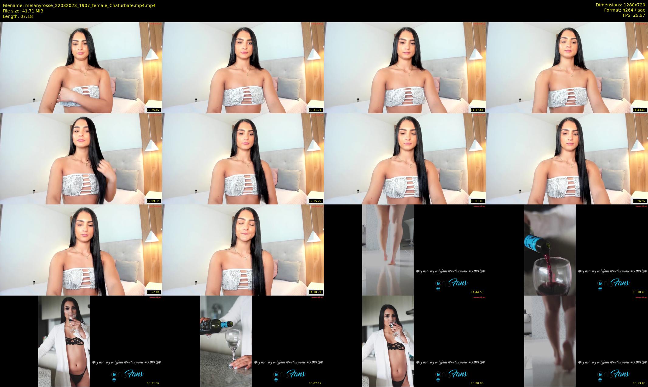 melanyrosse — 8 minute Chaturbate female cam show recording, 720p, Mar 22, 2023