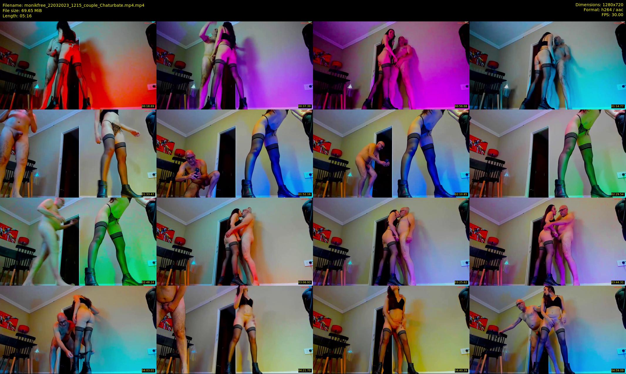 monikfree — 6 minute Chaturbate couple cam show recording, 720p, Mar 22, 2023