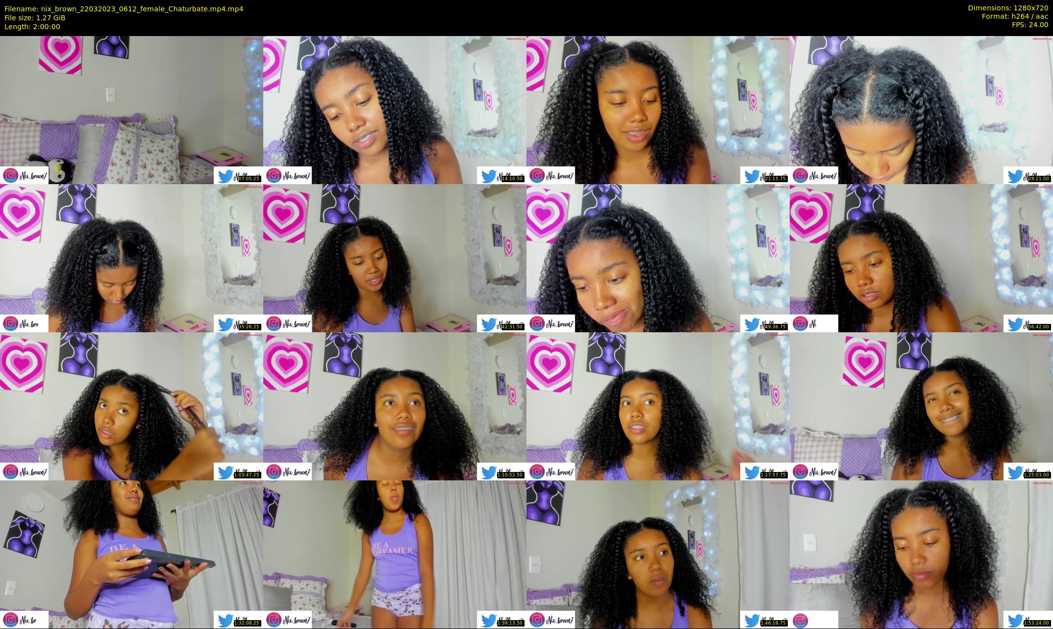 nix_brown — 120 minute Chaturbate female cam show recording, 720p, Mar 22, 2023
