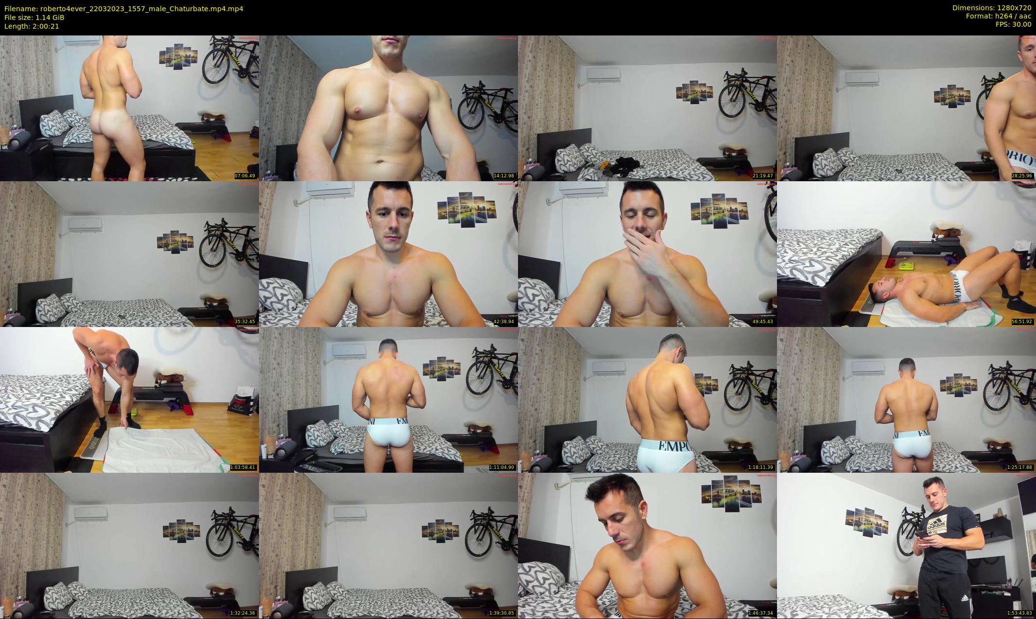 roberto4ever — 121 minute Chaturbate male cam show recording, 720p, Mar 22, 2023