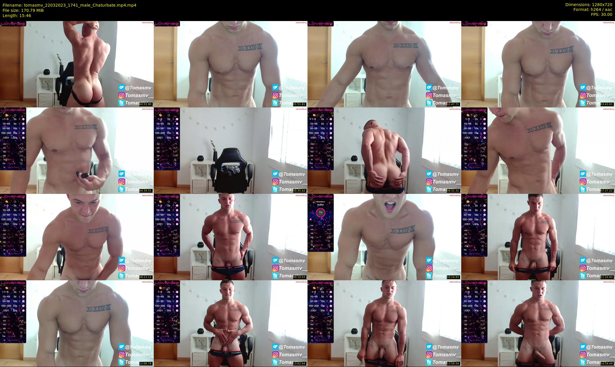 tomasmv — 16 minute Chaturbate male cam show recording, 720p, Mar 22, 2023