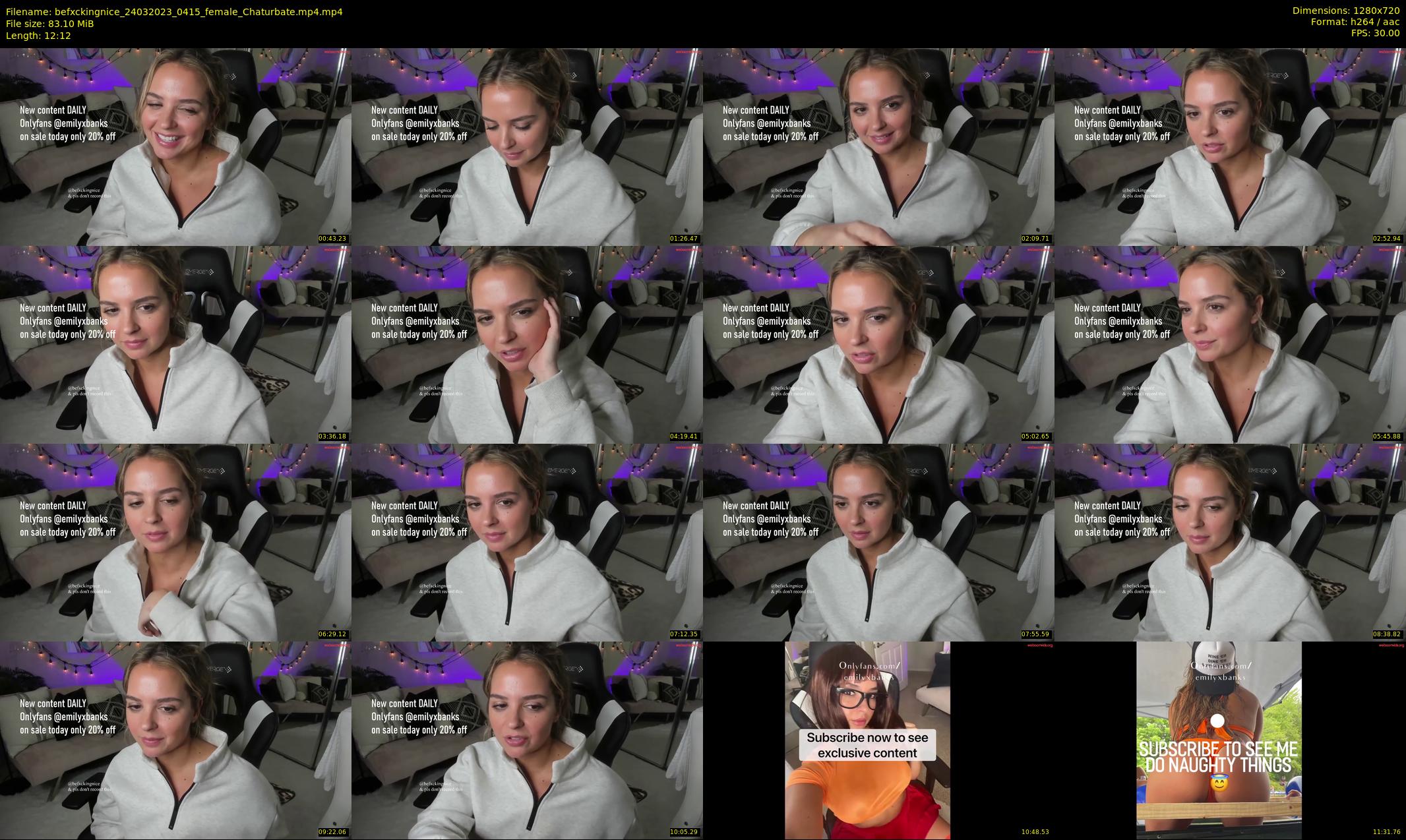 befxckingnice — 13 minute Chaturbate female cam show recording, 720p, Mar 24, 2023
