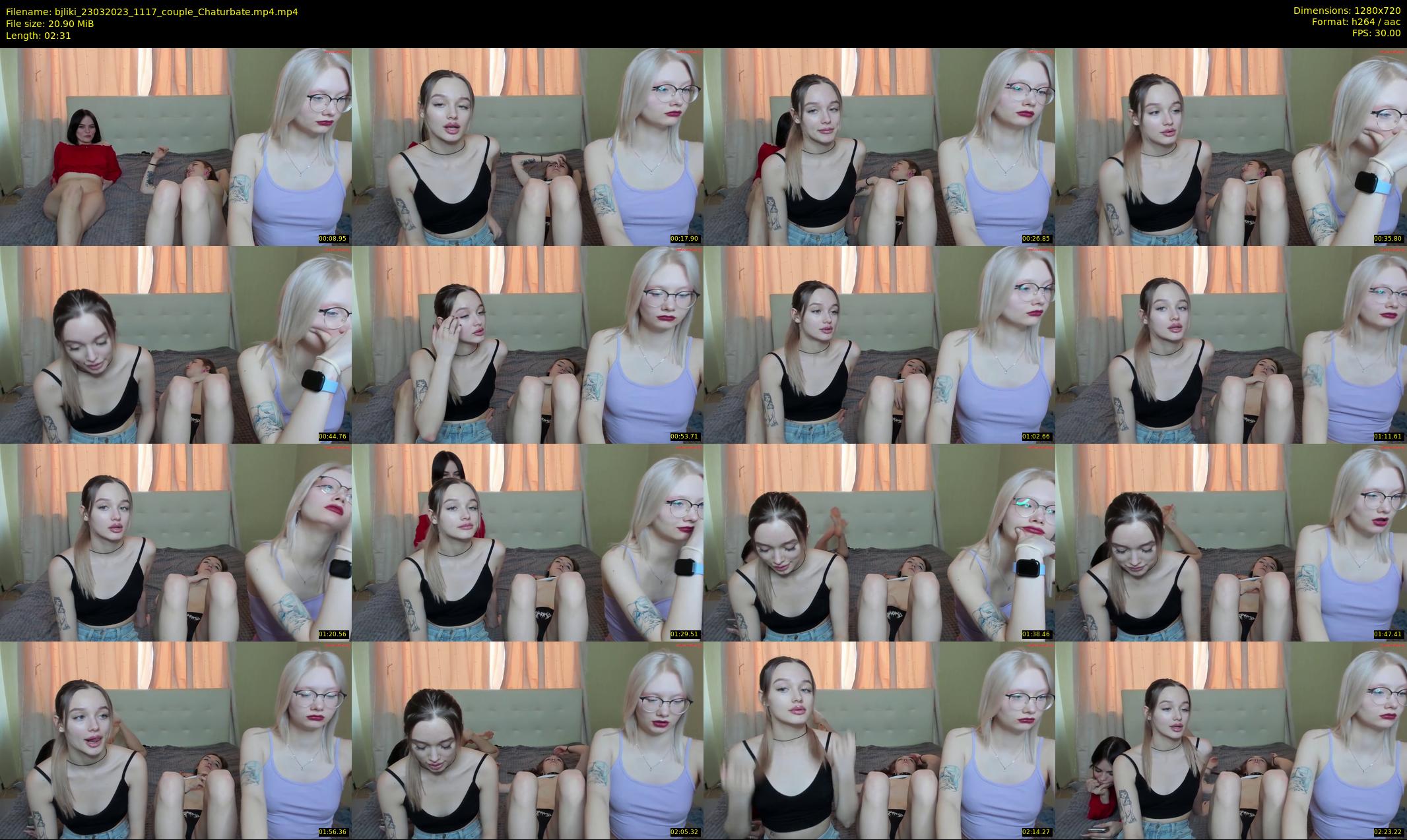 bjliki — 3 minute Chaturbate couple cam show recording, 720p, Mar 23, 2023