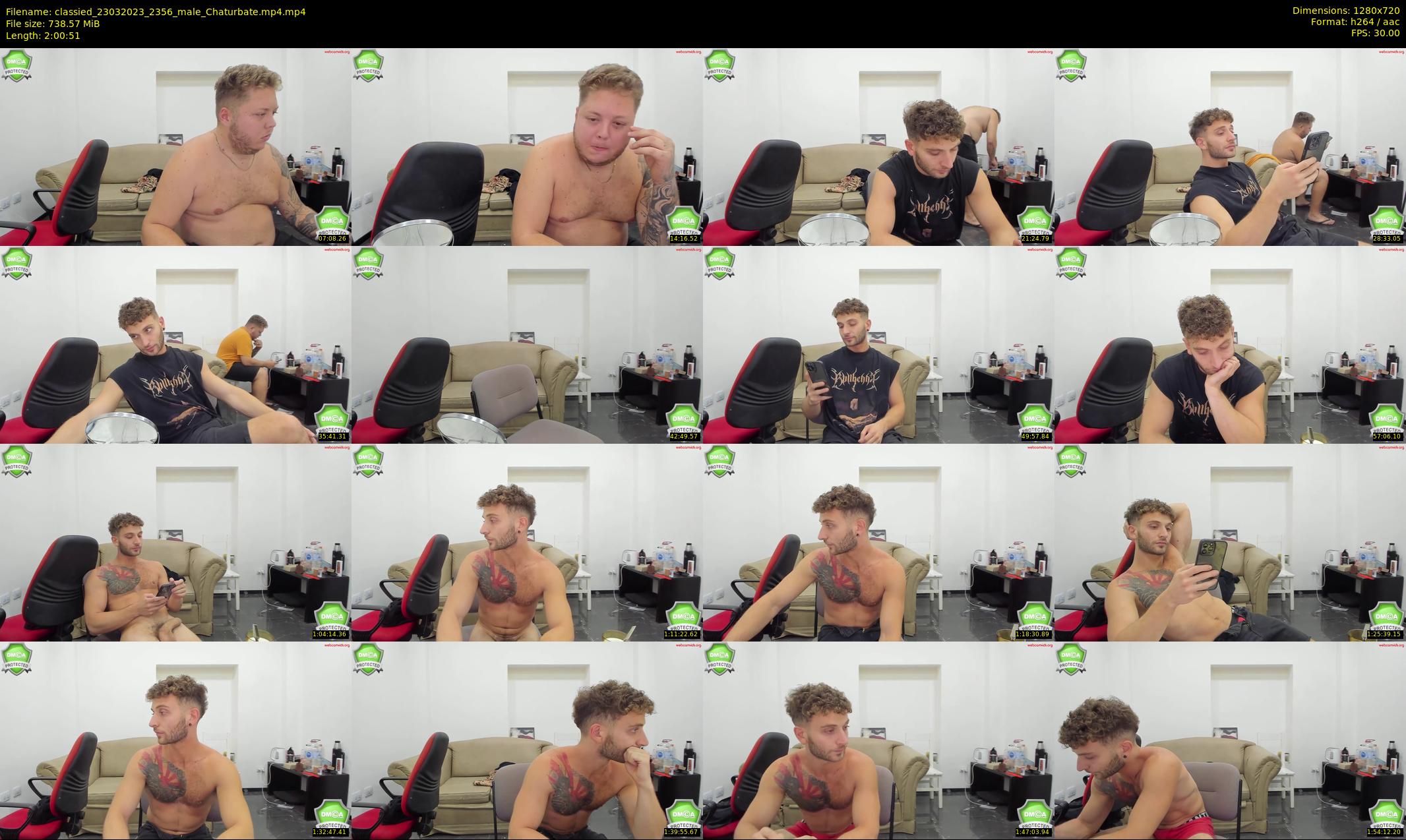 classied — 121 minute Chaturbate male cam show recording, 720p, Mar 23, 2023