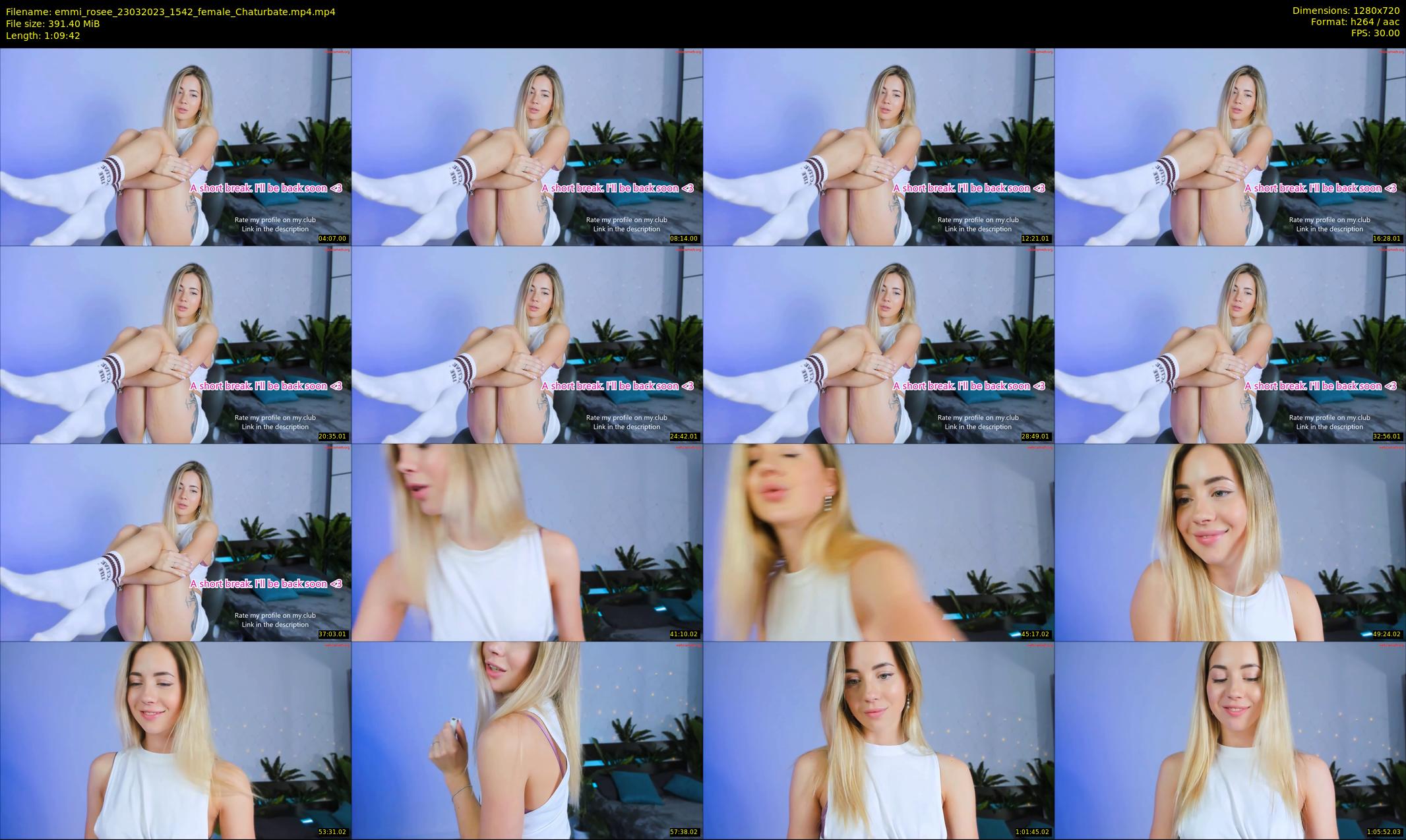 emmi_rosee — 70 minute Chaturbate female cam show recording, 720p, Mar 23, 2023