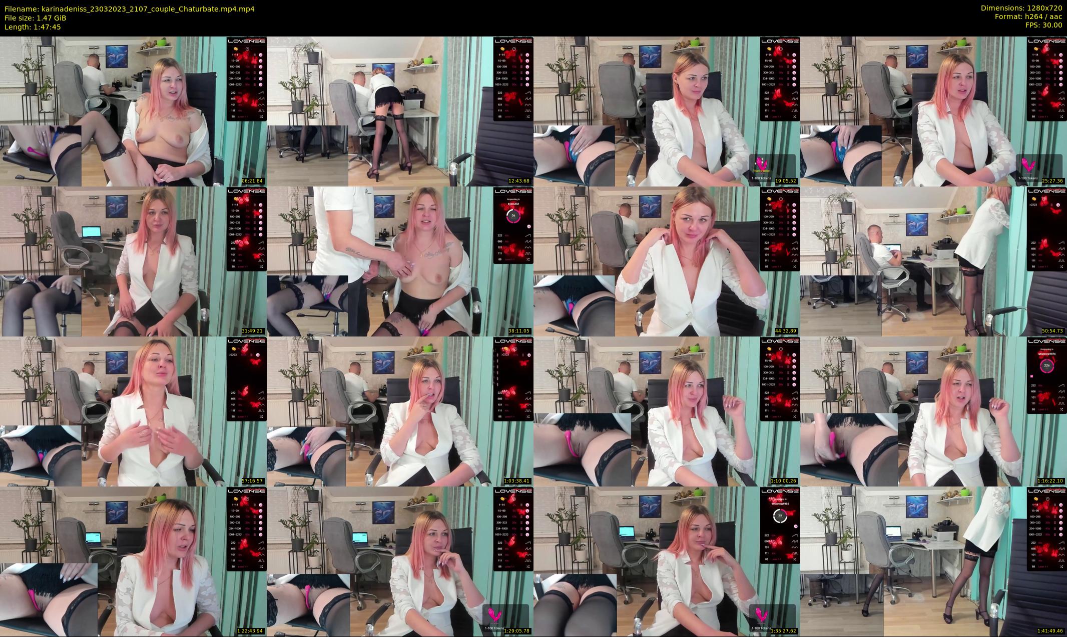 karinadeniss — 108 minute Chaturbate couple cam show recording, 720p, Mar 23, 2023