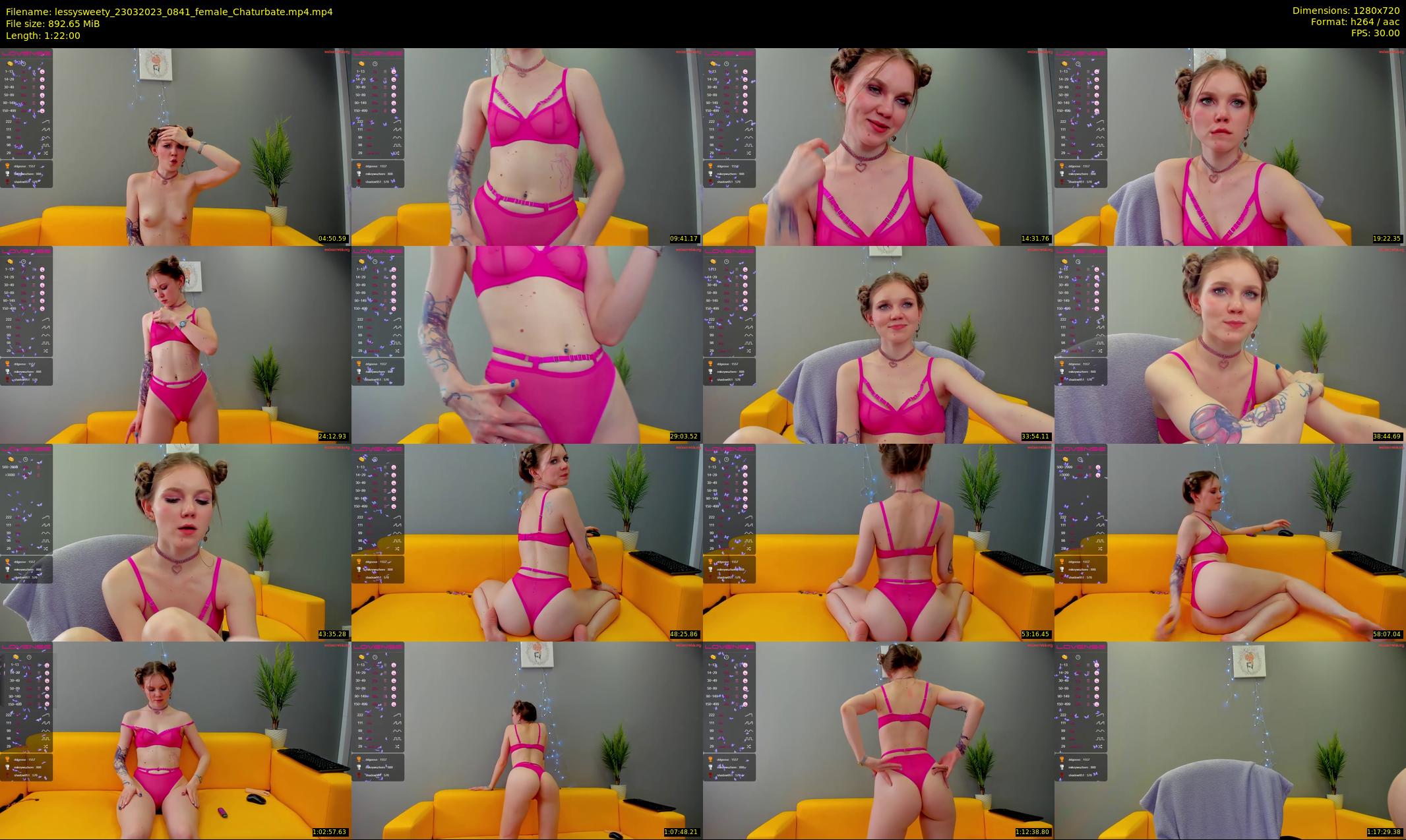 lessysweety — 82 minute Chaturbate female cam show recording, 720p, Mar 23, 2023