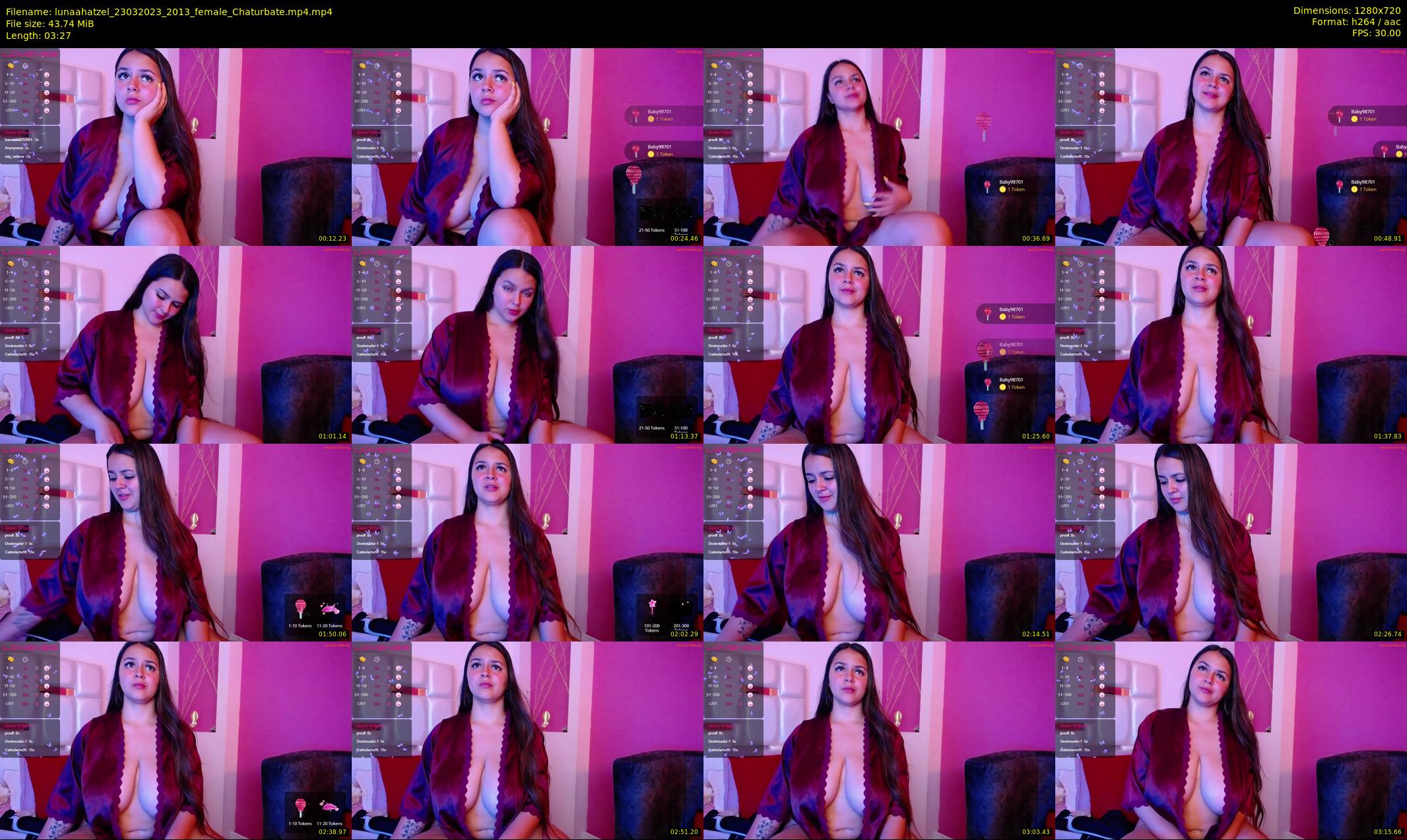 lunaahatzel — 4 minute Chaturbate female cam show recording, 720p, Mar 23, 2023