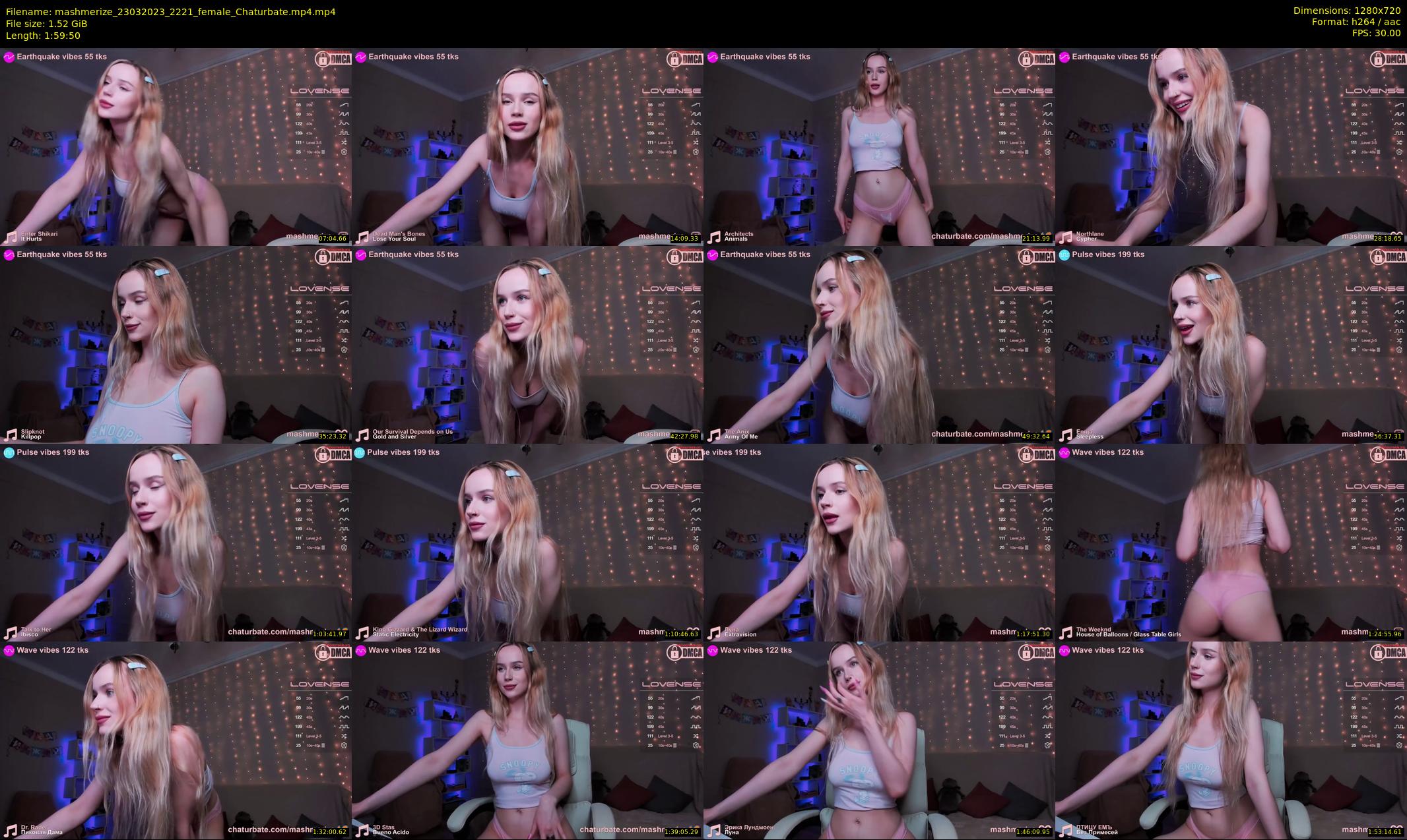 mashmerize — 120 minute Chaturbate female cam show recording, 720p, Mar 23, 2023