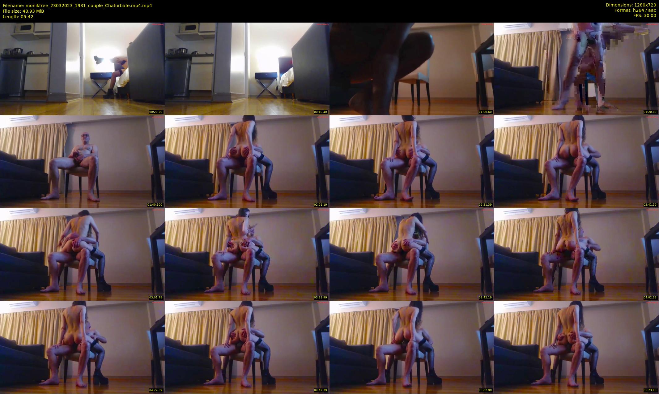 monikfree — 6 minute Chaturbate couple cam show recording, 720p, Mar 23, 2023