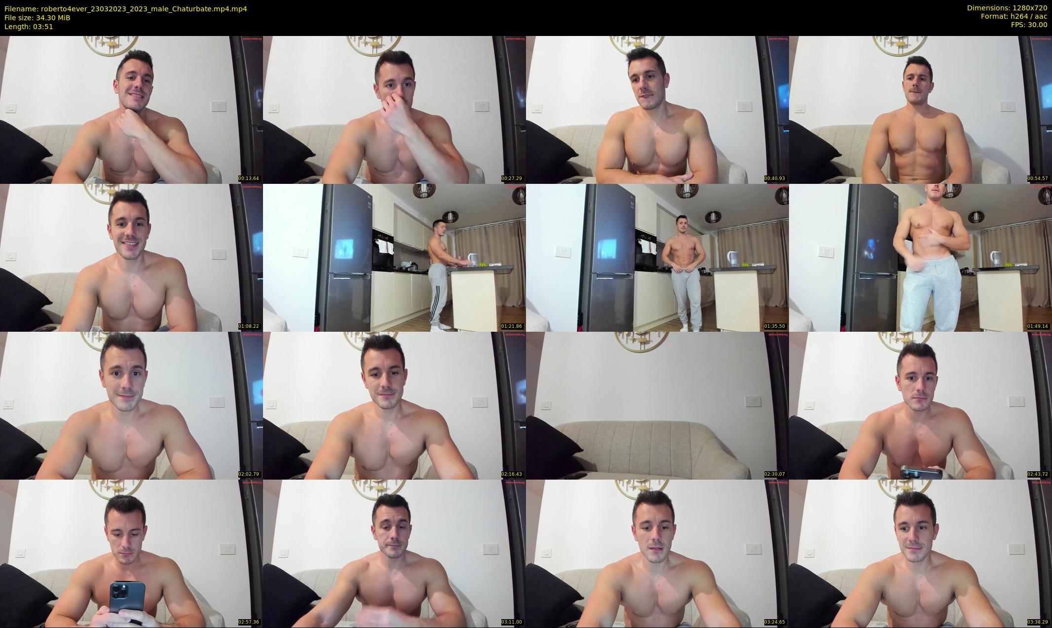 roberto4ever — 4 minute Chaturbate male cam show recording, 720p, Mar 23, 2023