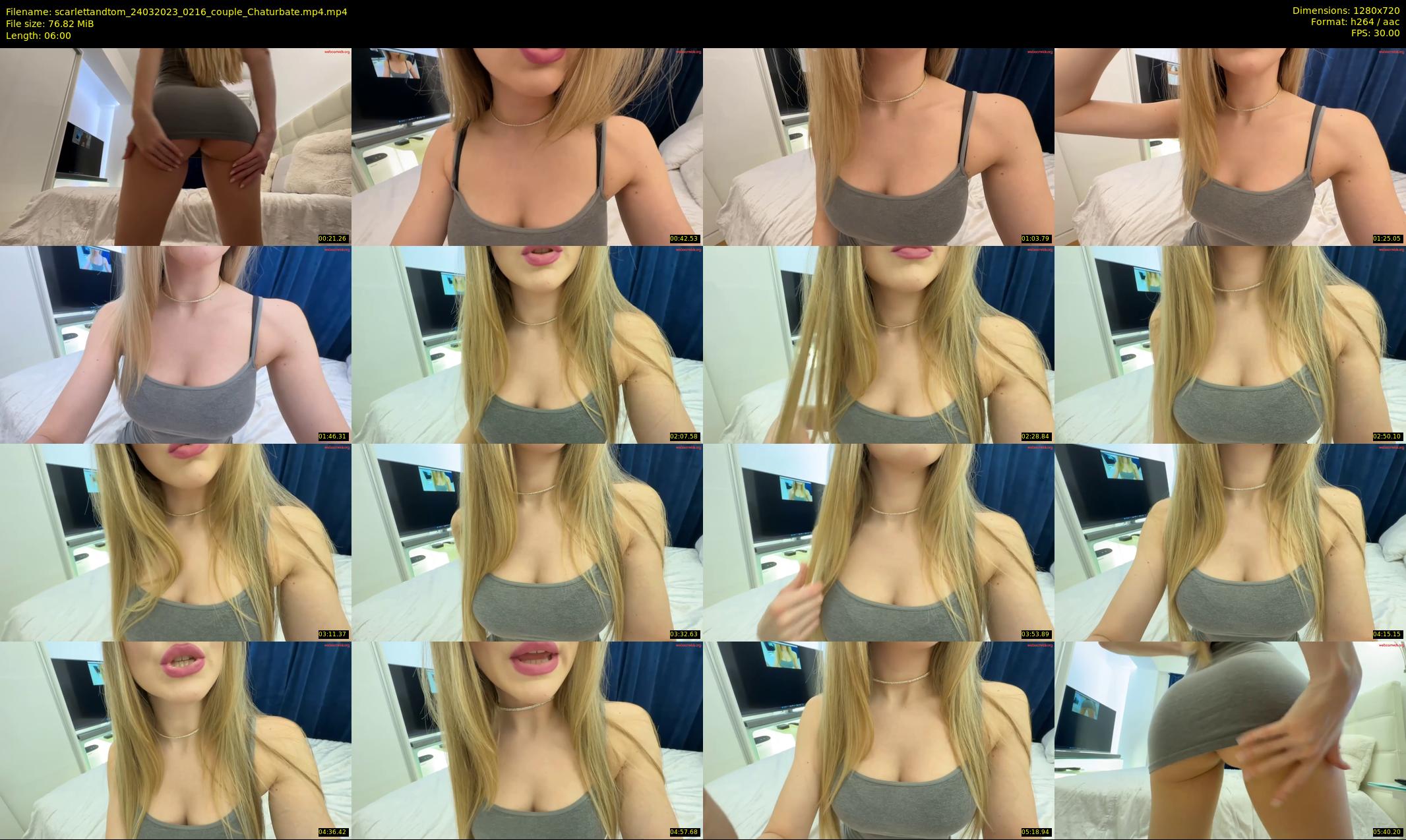 scarlettandtom — 6 minute Chaturbate couple cam show recording, 720p, Mar 24, 2023