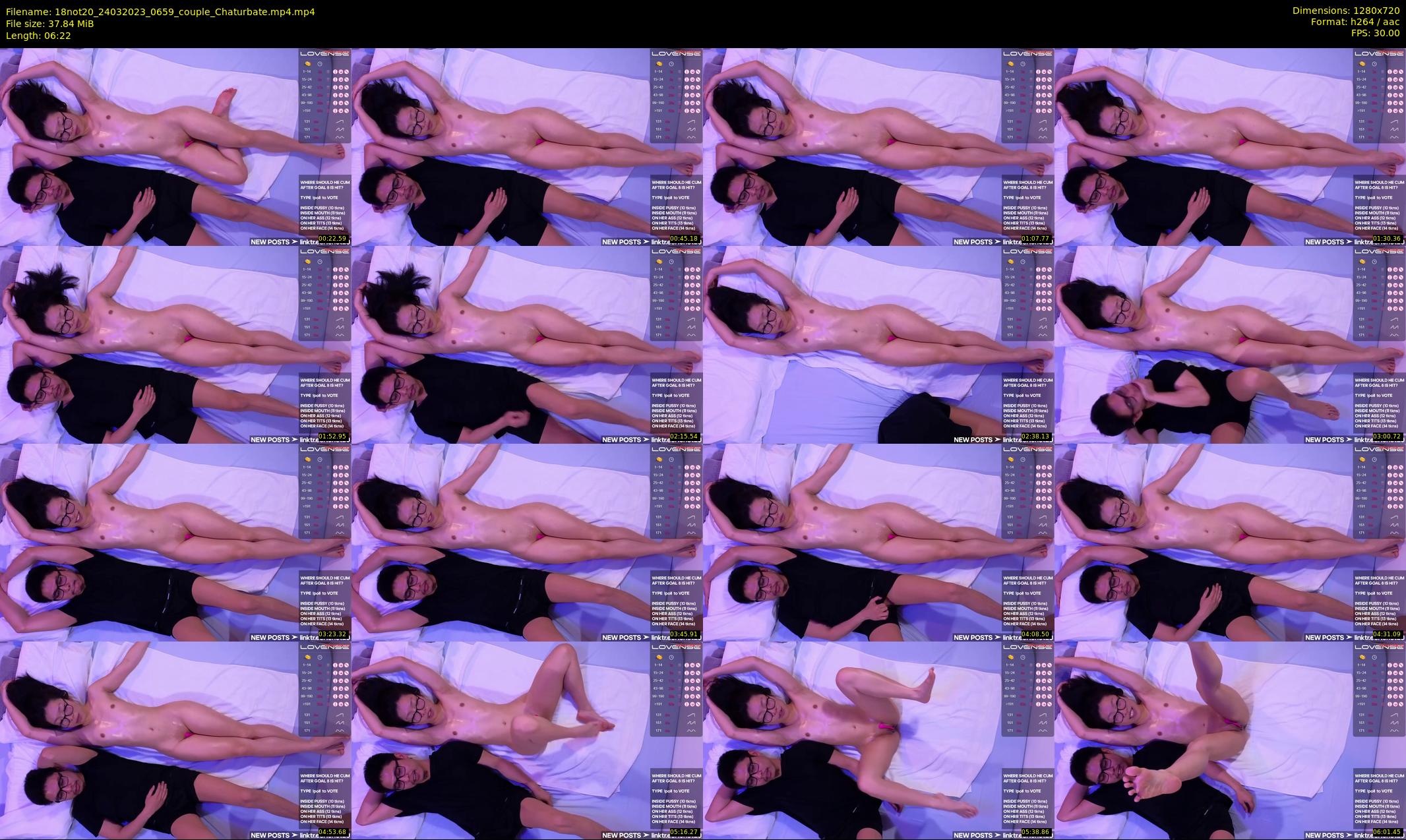 18not20 — 7 minute Chaturbate couple cam show recording, 720p, Mar 24, 2023