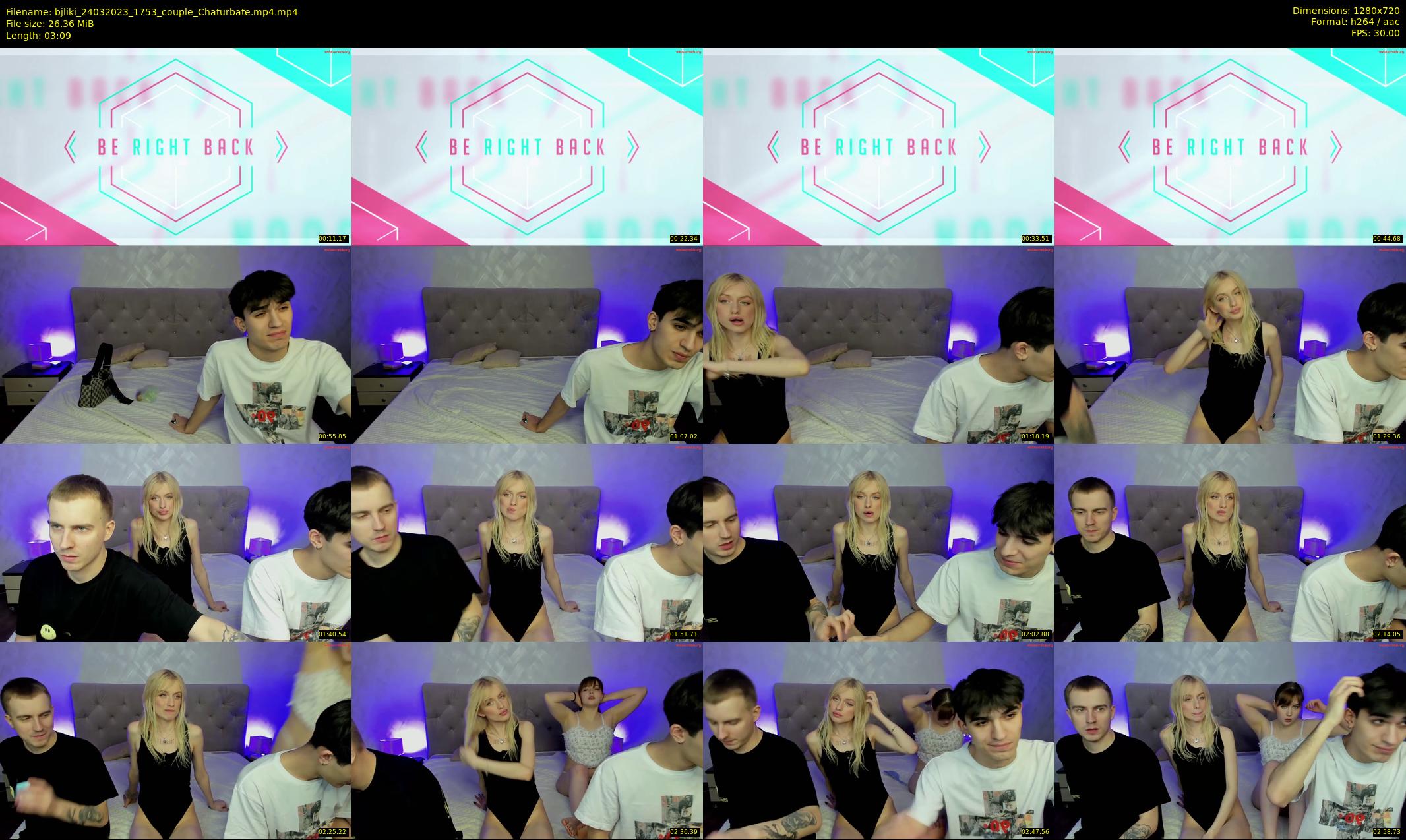 bjliki — 4 minute Chaturbate couple cam show recording, 720p, Mar 24, 2023