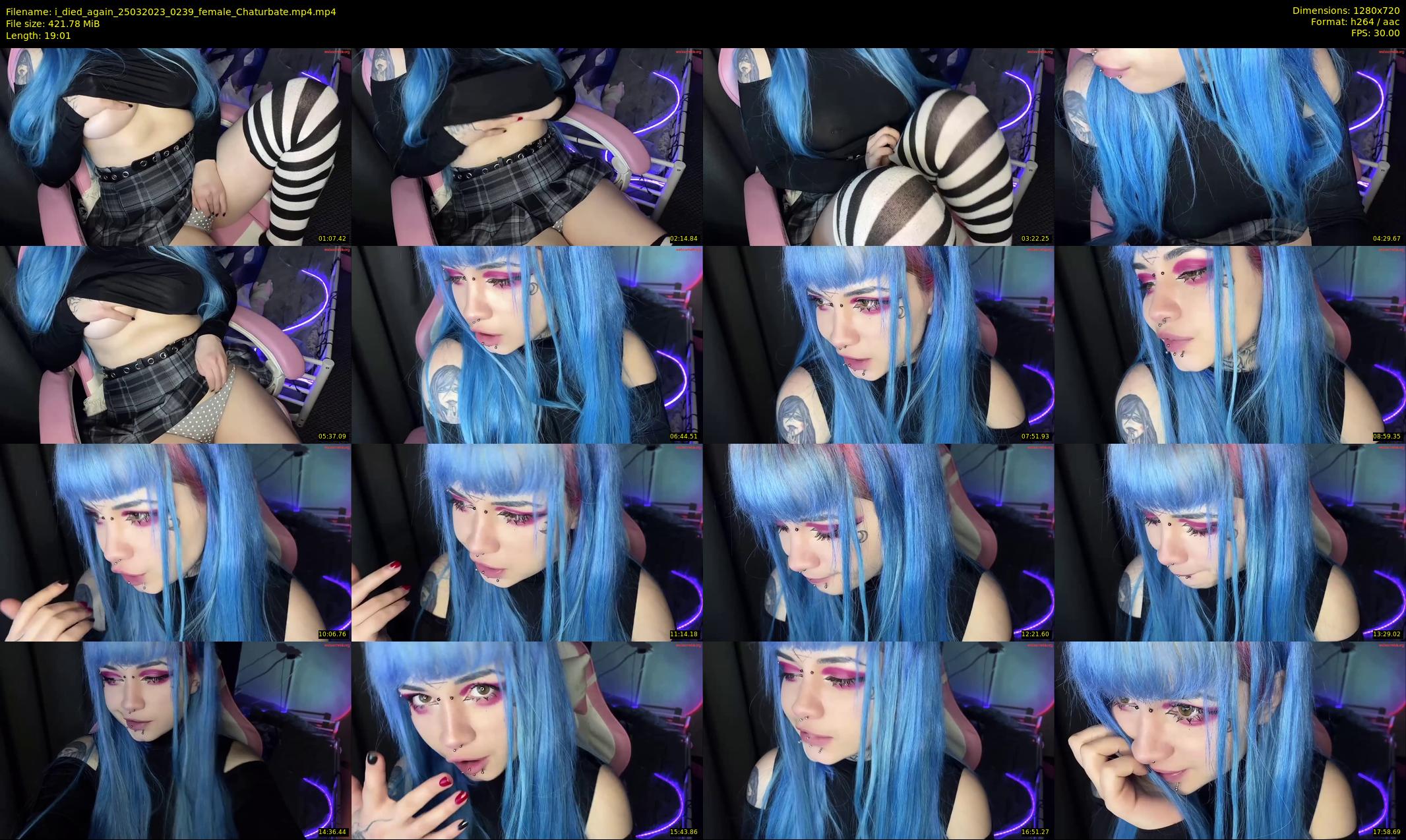 i_died_again — 20 minute Chaturbate female cam show recording, 720p, Mar 25, 2023