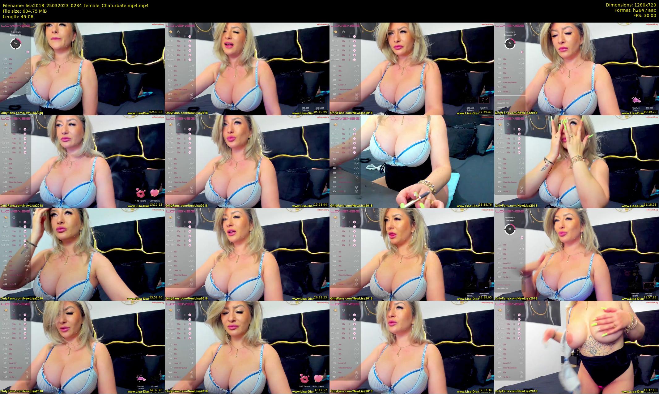 lisa2018 — 46 minute Chaturbate female cam show recording, 720p, Mar 25, 2023