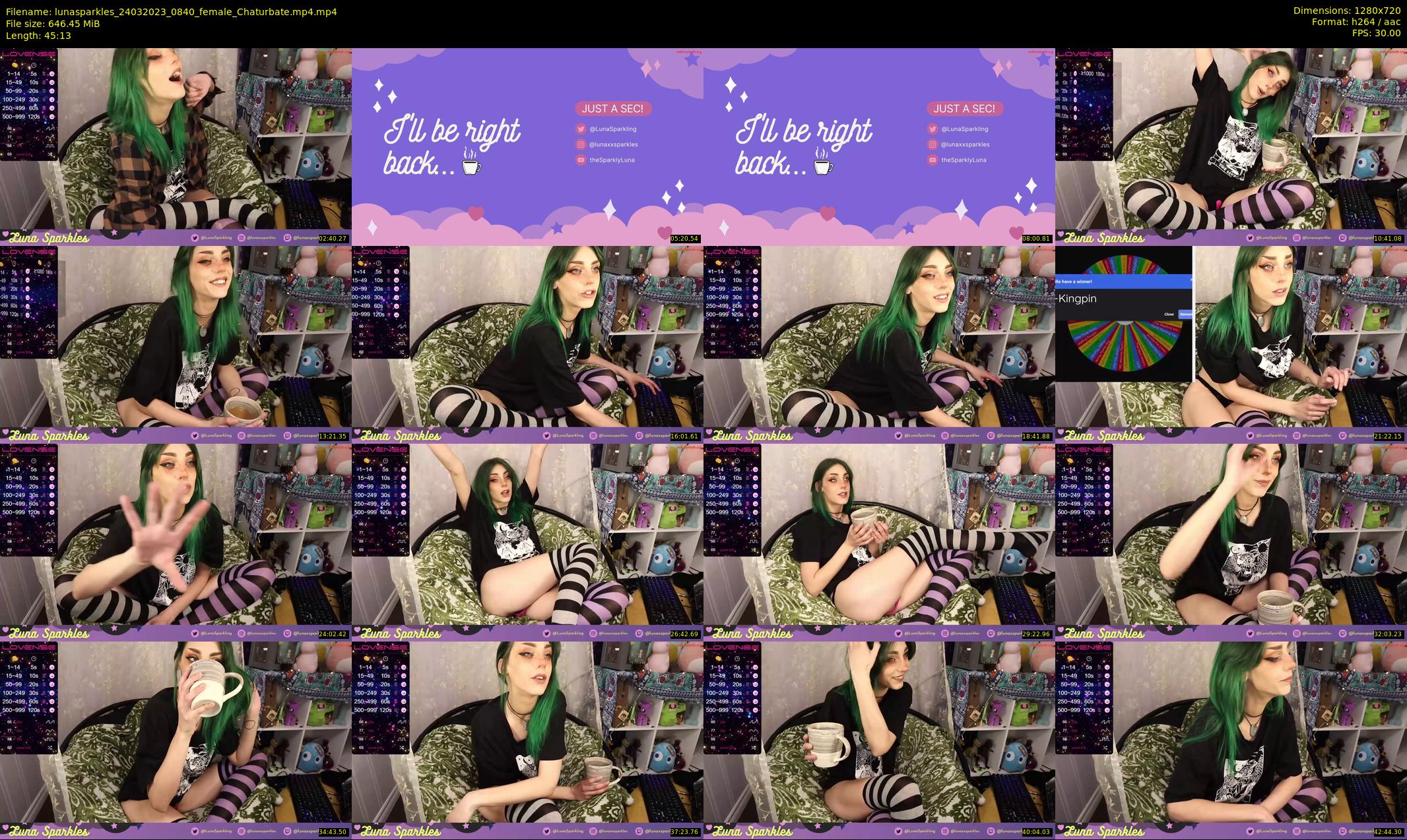lunasparkles — 46 minute Chaturbate female cam show recording, 720p, Mar 24, 2023