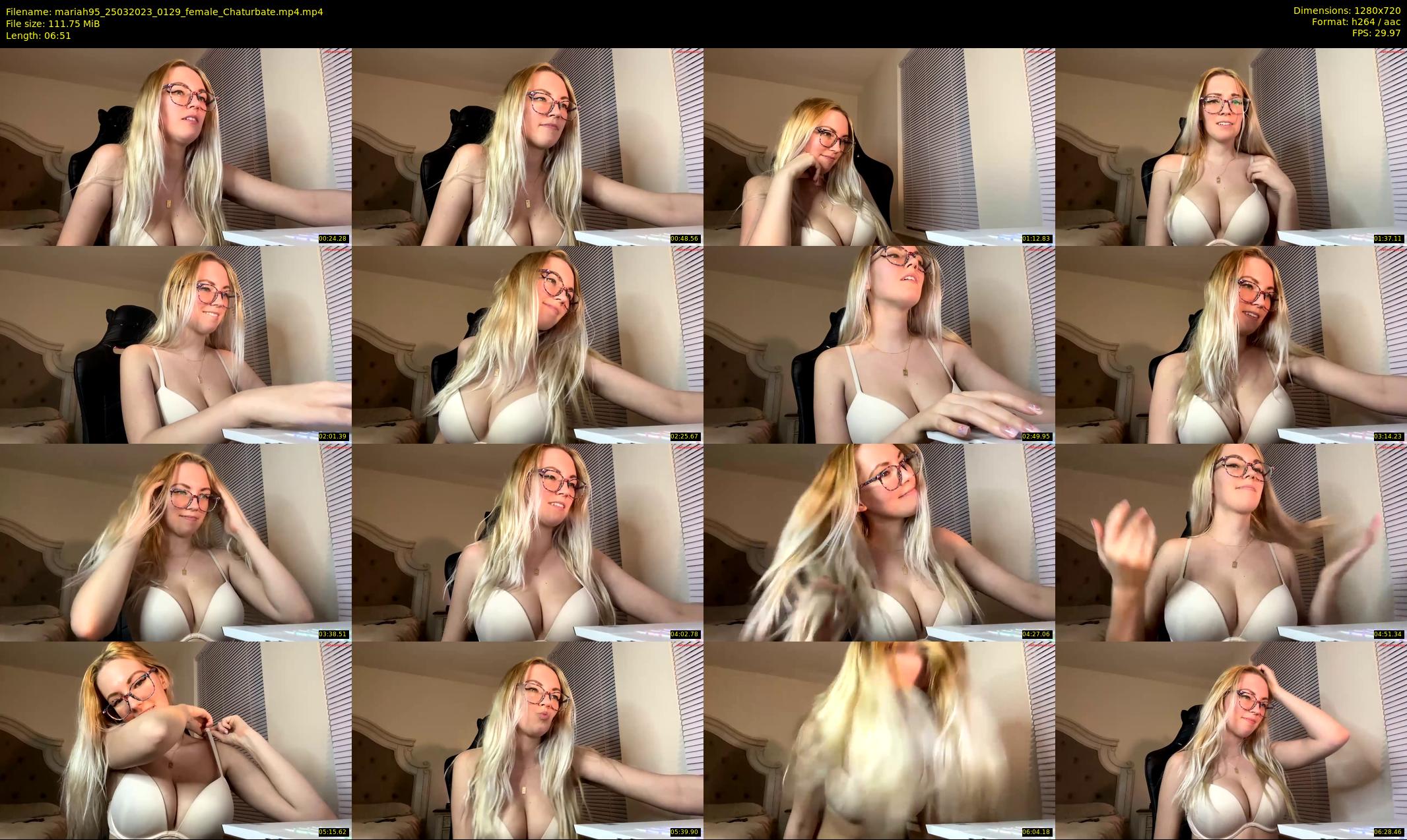 mariah95 — 7 minute Chaturbate female cam show recording, 720p, Mar 25, 2023