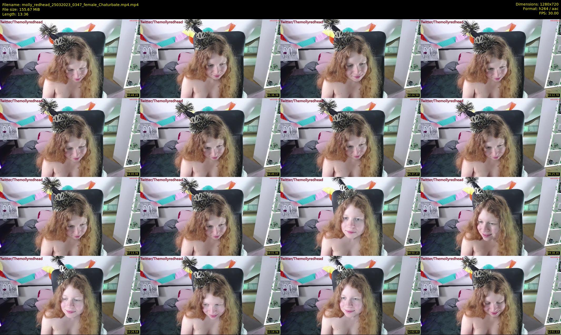 molly_redhead — 14 minute Chaturbate female cam show recording, 720p, Mar 25, 2023
