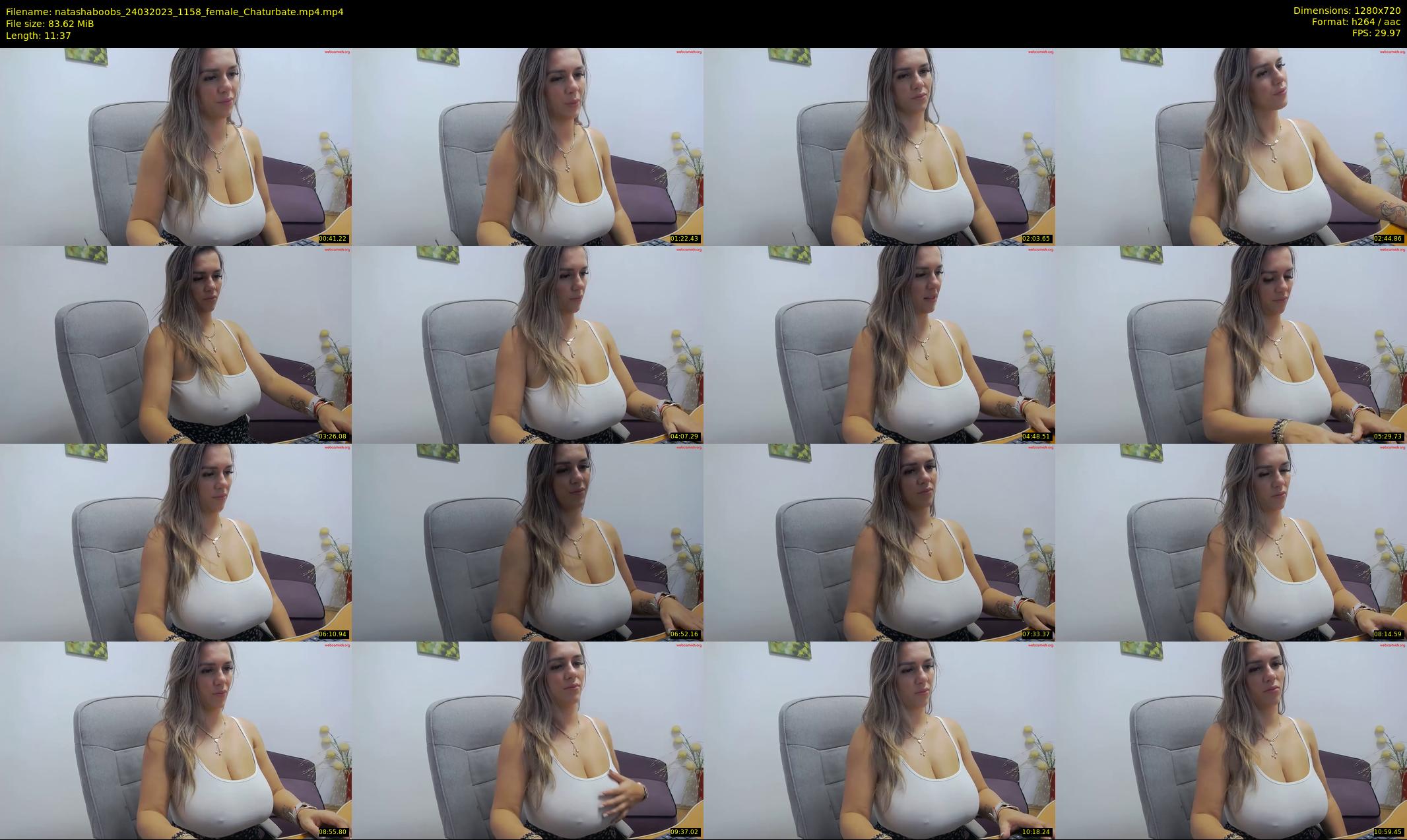 natashaboobs — 12 minute Chaturbate female cam show recording, 720p, Mar 24, 2023