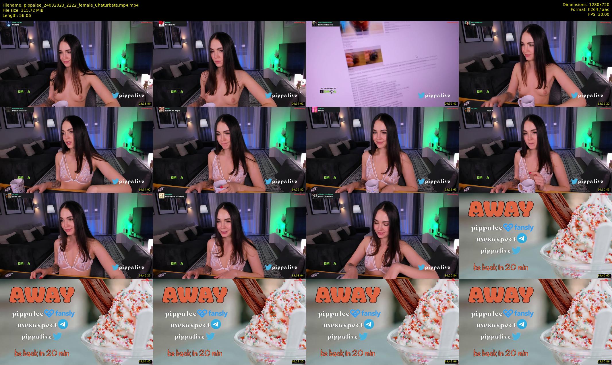 pippalee — 57 minute Chaturbate female cam show recording, 720p, Mar 24, 2023