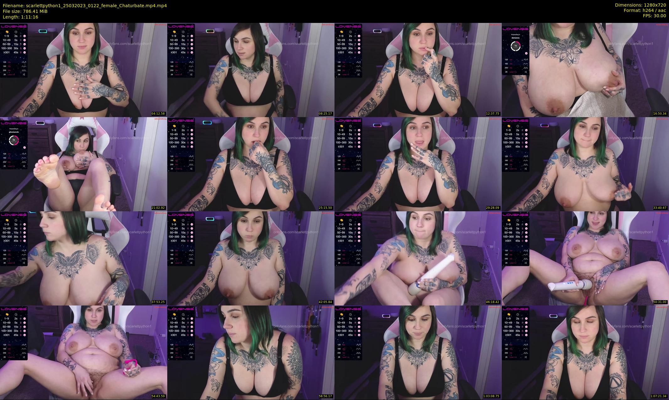 scarlettpython1 — 72 minute Chaturbate female cam show recording, 720p, Mar 25, 2023