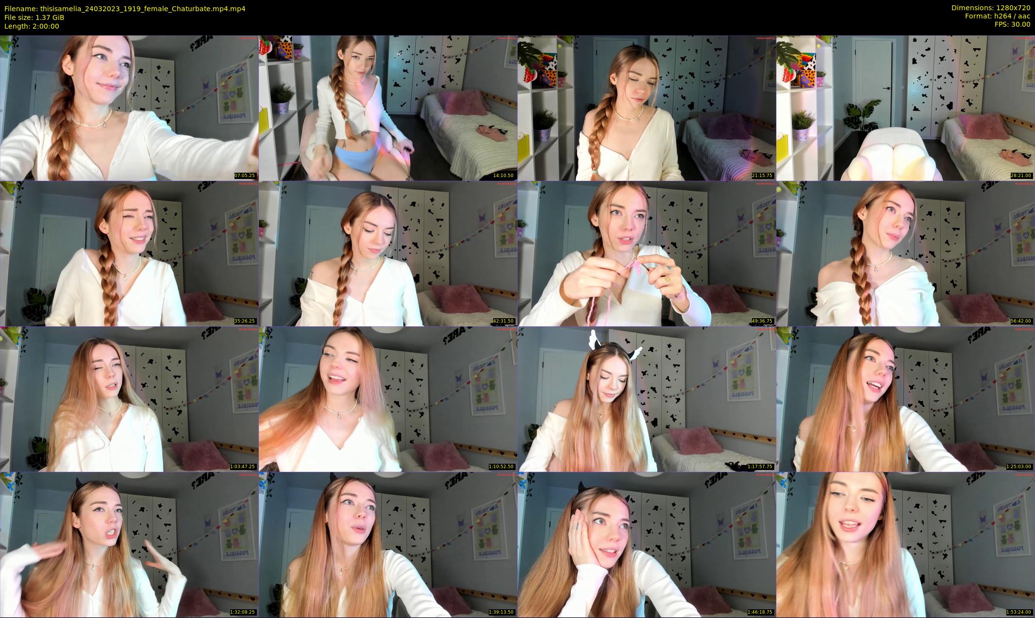 thisisamelia — 120 minute Chaturbate female cam show recording, 720p, Mar 24, 2023