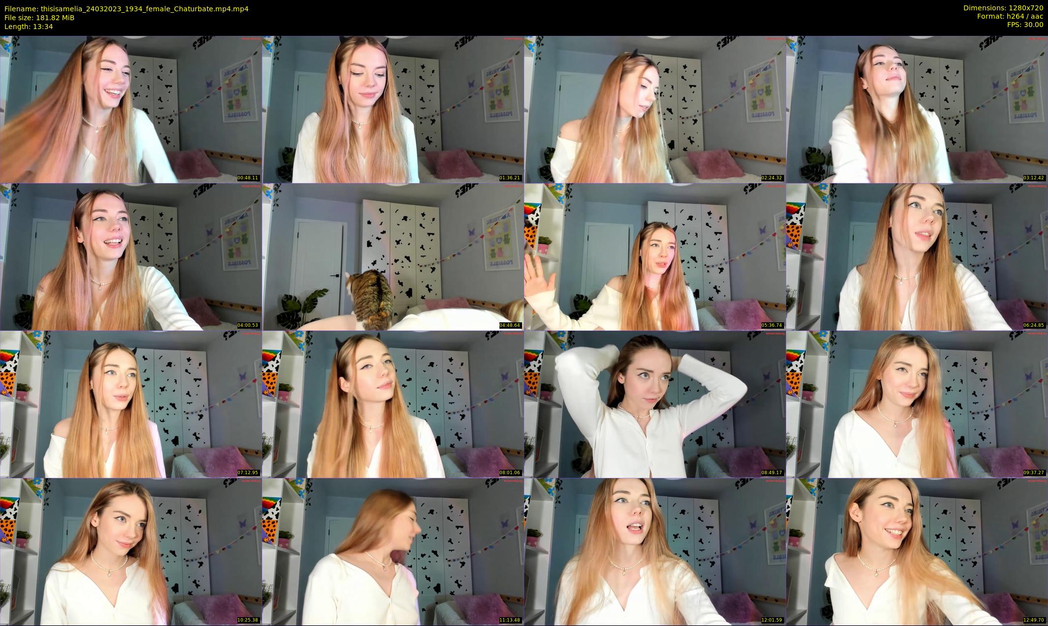 thisisamelia — 14 minute Chaturbate female cam show recording, 720p, Mar 24, 2023