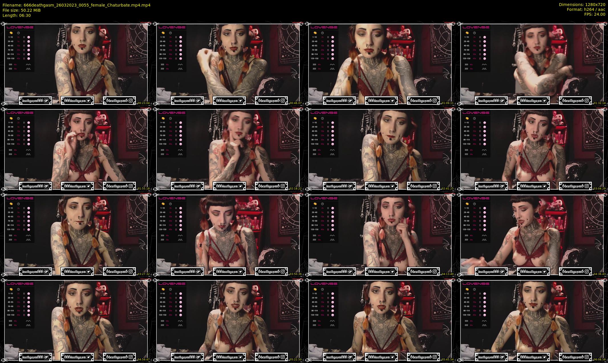 666deathgasm — 7 minute Chaturbate female cam show recording, 720p, Mar 26, 2023