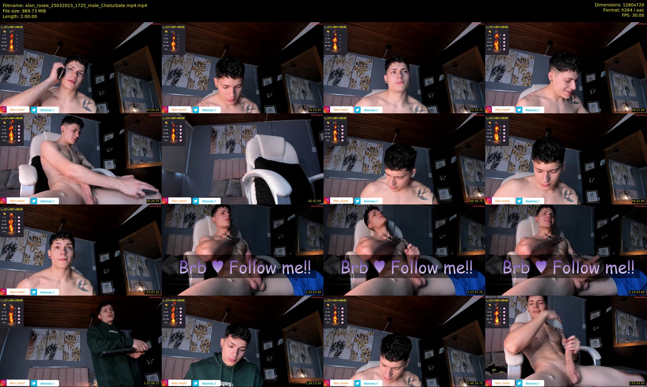 alan_rosee — 120 minute Chaturbate male cam show recording, 720p, Mar 25, 2023