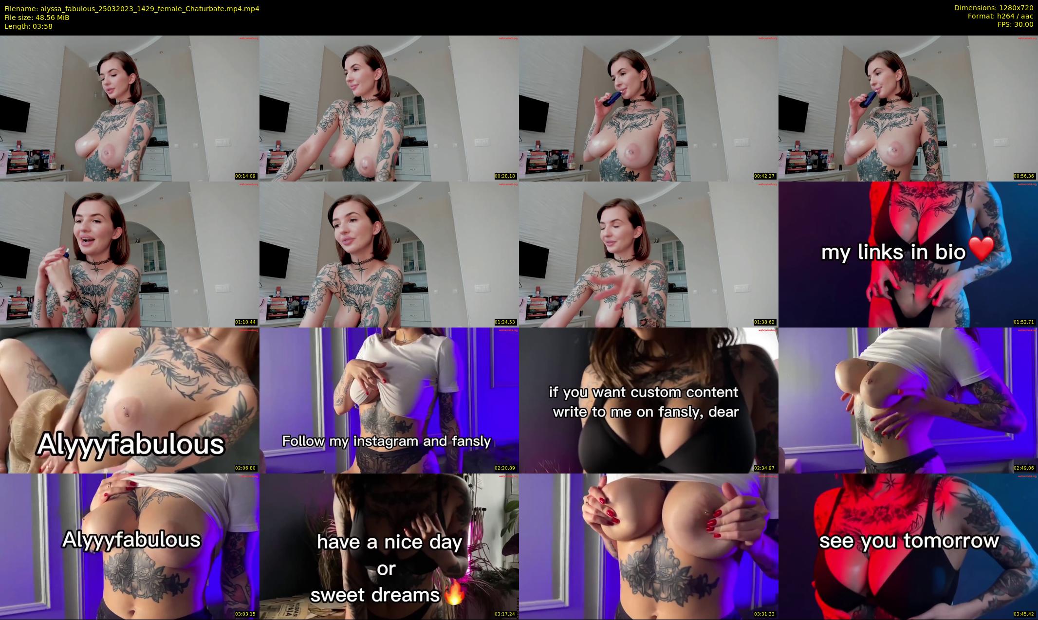 alyssa_fabulous — 4 minute Chaturbate female cam show recording, 720p, Mar 25, 2023